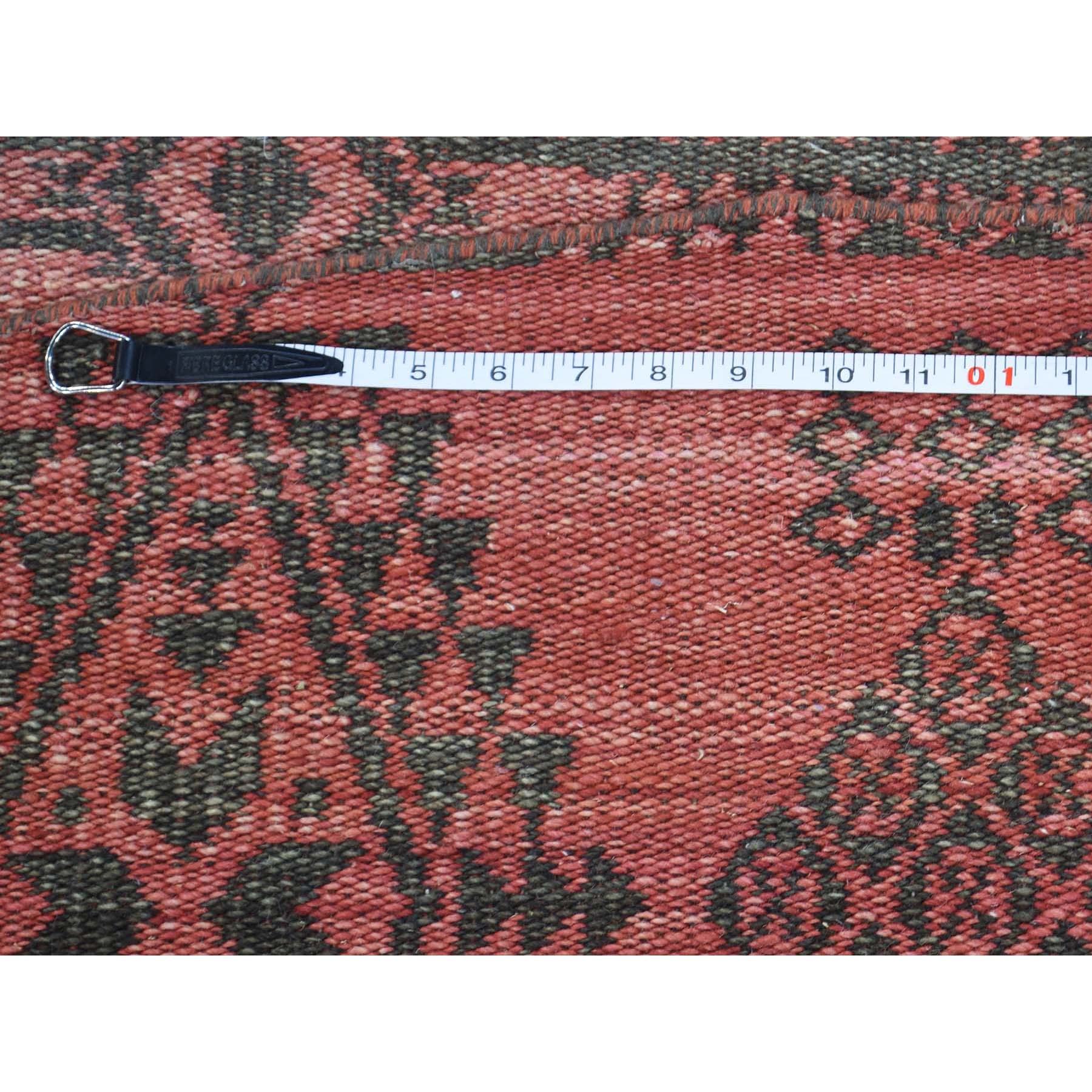 10-x10- Hand-Woven Reversible Kilim Flat Weave Round Oriental Rug 