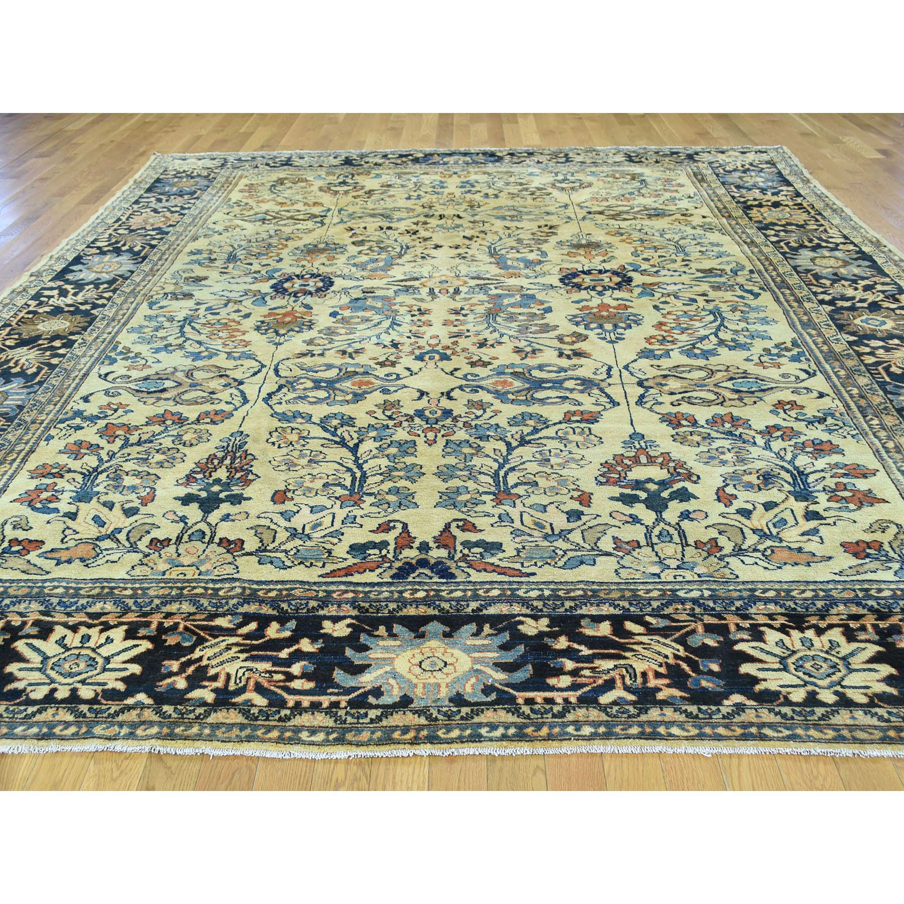 9-4 x11-10  Handmade Antique Persian Lilahan Mint Cond Full Pile Rug 