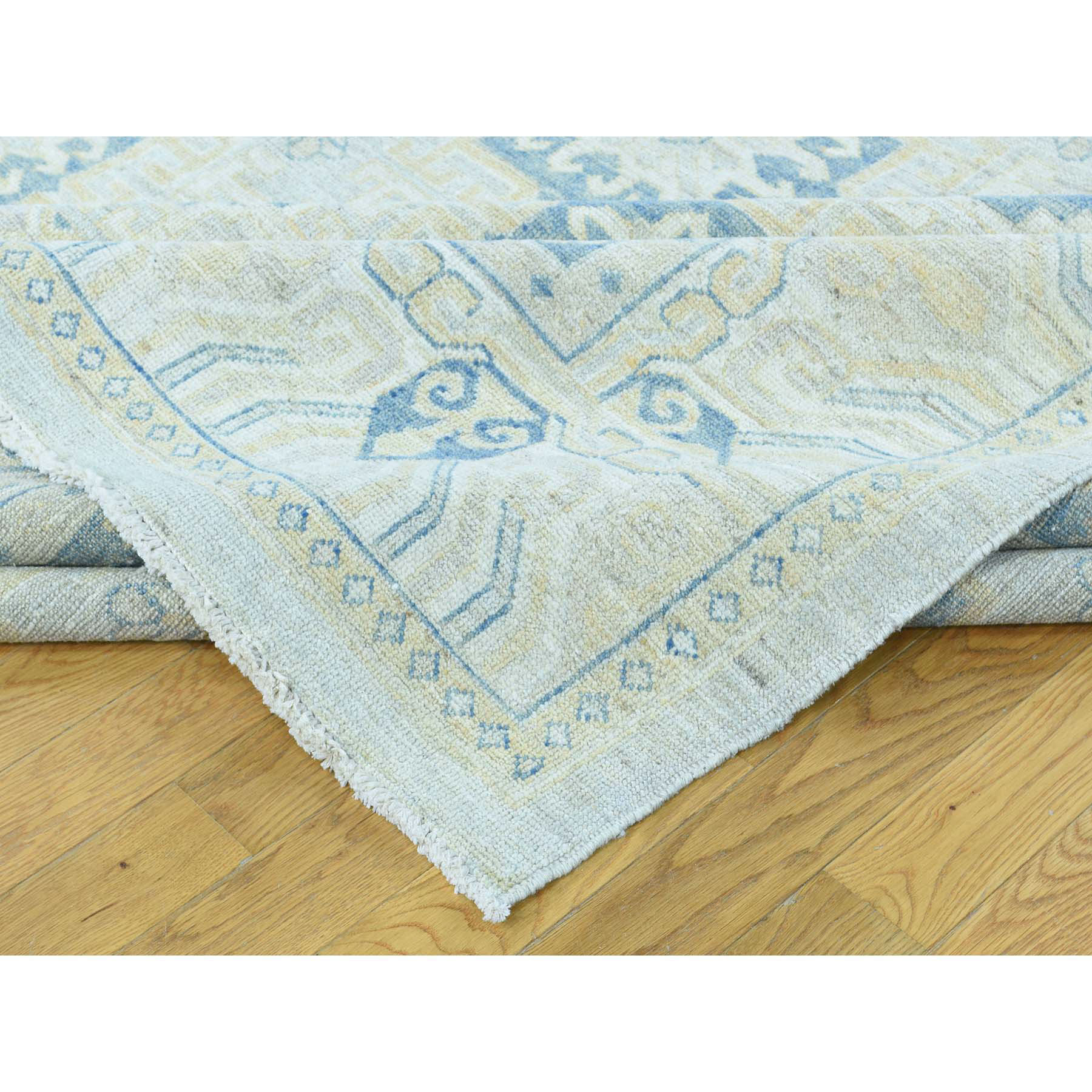 13-1 x17-7  White Wash Khotan Design Hand-Knotted Oriental Carpet 