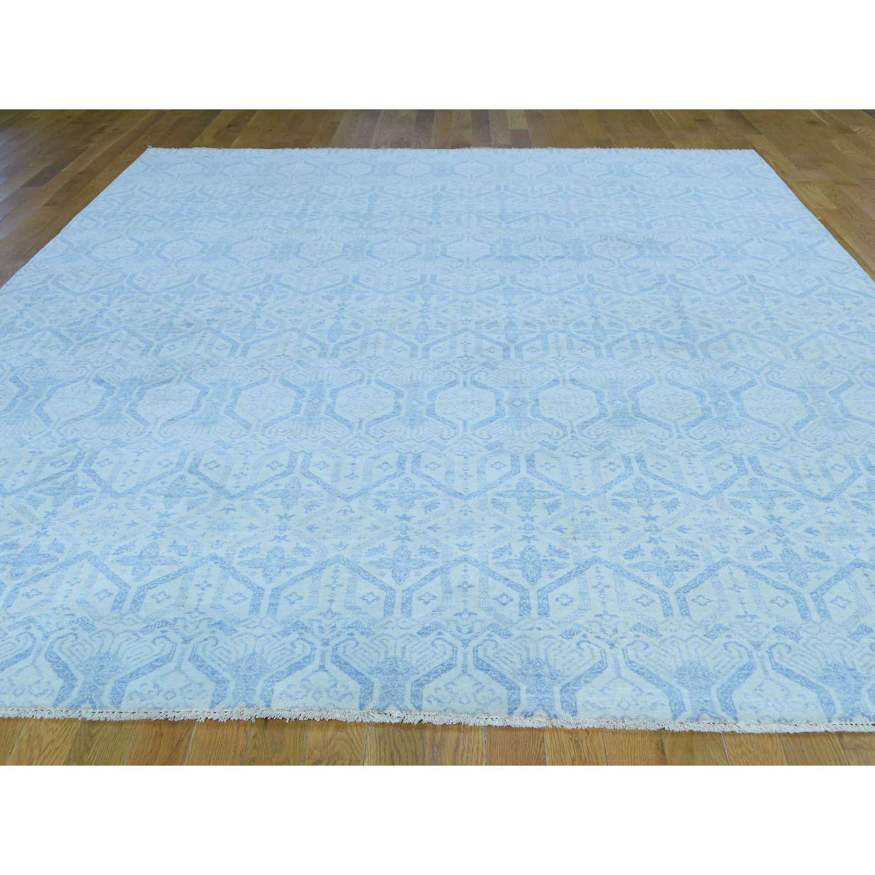 8-1 x10-2  Hand-Knotted 100 Percent Wool Ikat Design Dense Weave Oriental Rug 