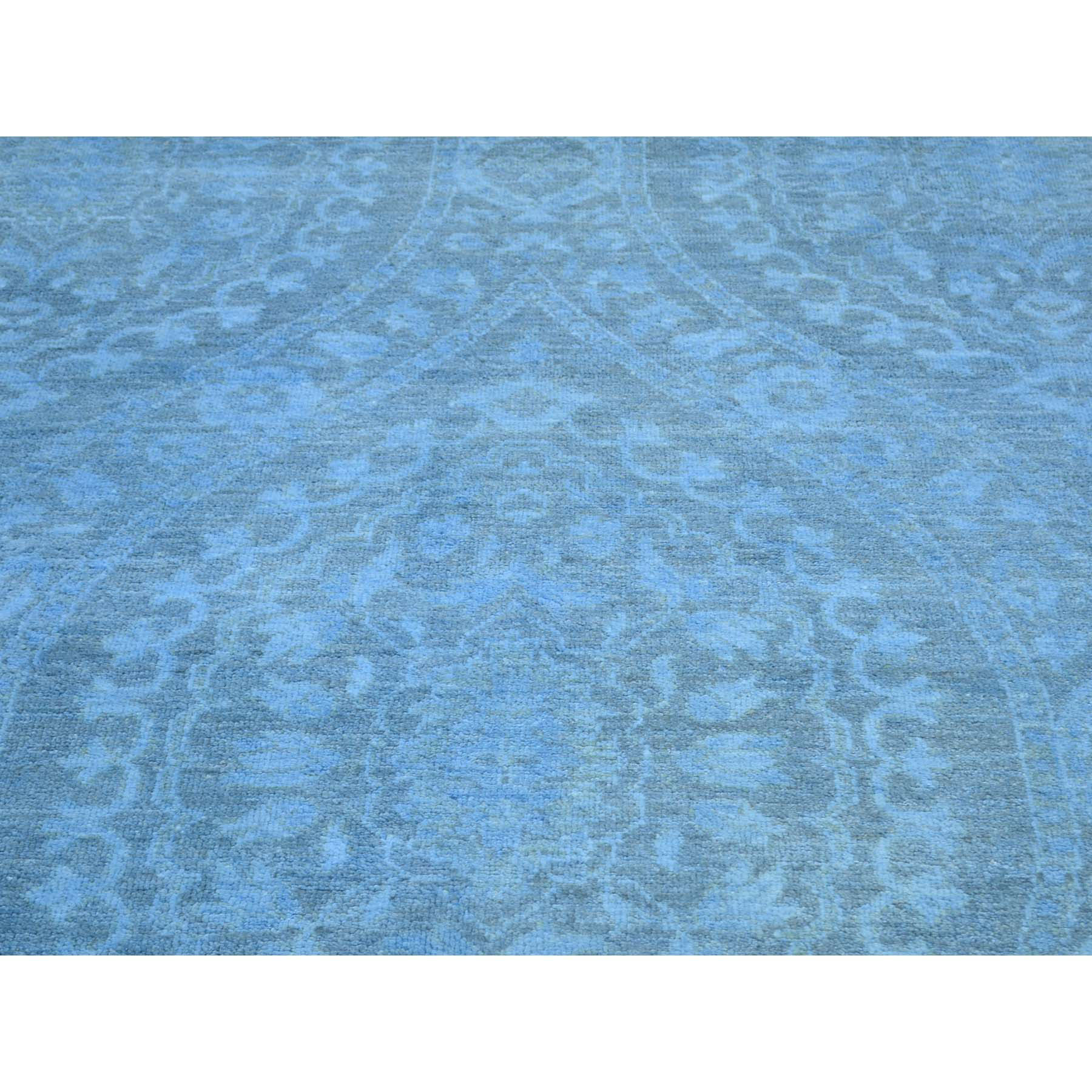 5-1 x7-2  Hand-Knotted Overdyed Ikat With Moughal Design Oriental Rug 