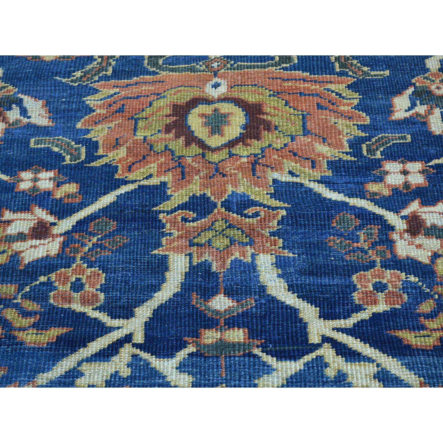 8-1 x10-1  Antique Persian Mahal Navy Blue Even Wear Handmade Rug 