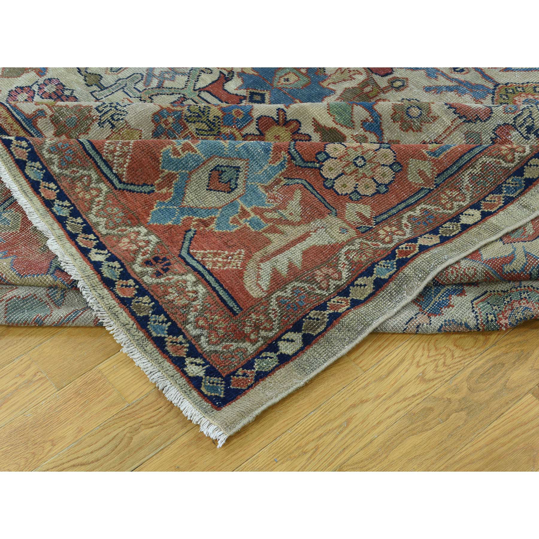 11-x14-8  Antique Persian Sultanabad Oversize Even Wear Oriental Rug 
