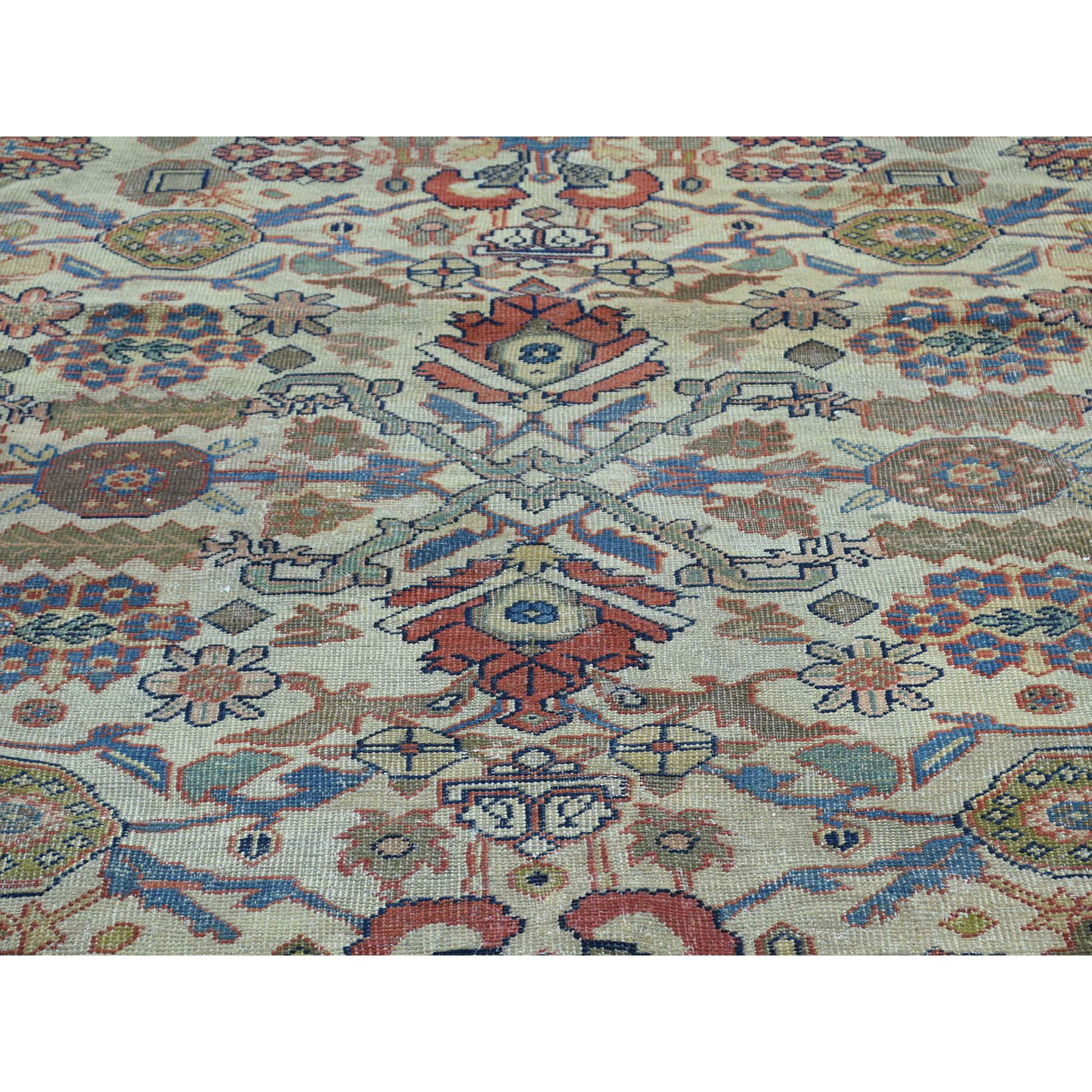 11-x14-8  Antique Persian Sultanabad Oversize Even Wear Oriental Rug 