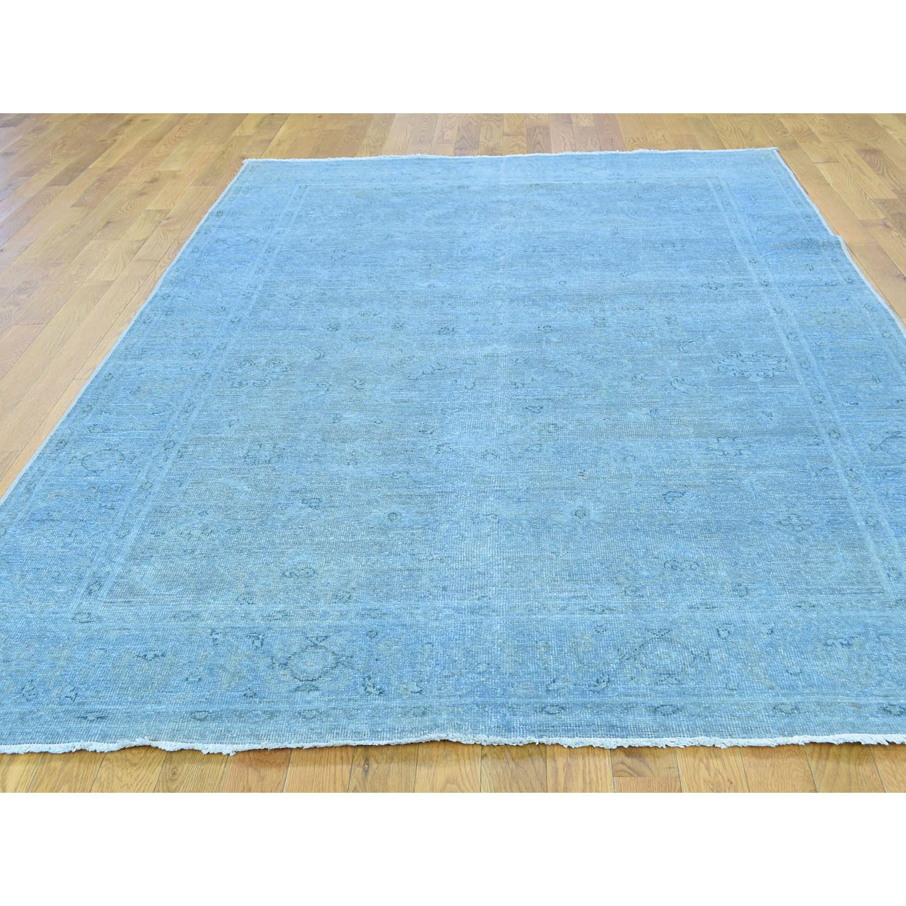 5-10 x9-2  Hand-Knotted Peshawar Overdyed Pure Wool Oriental Rug 