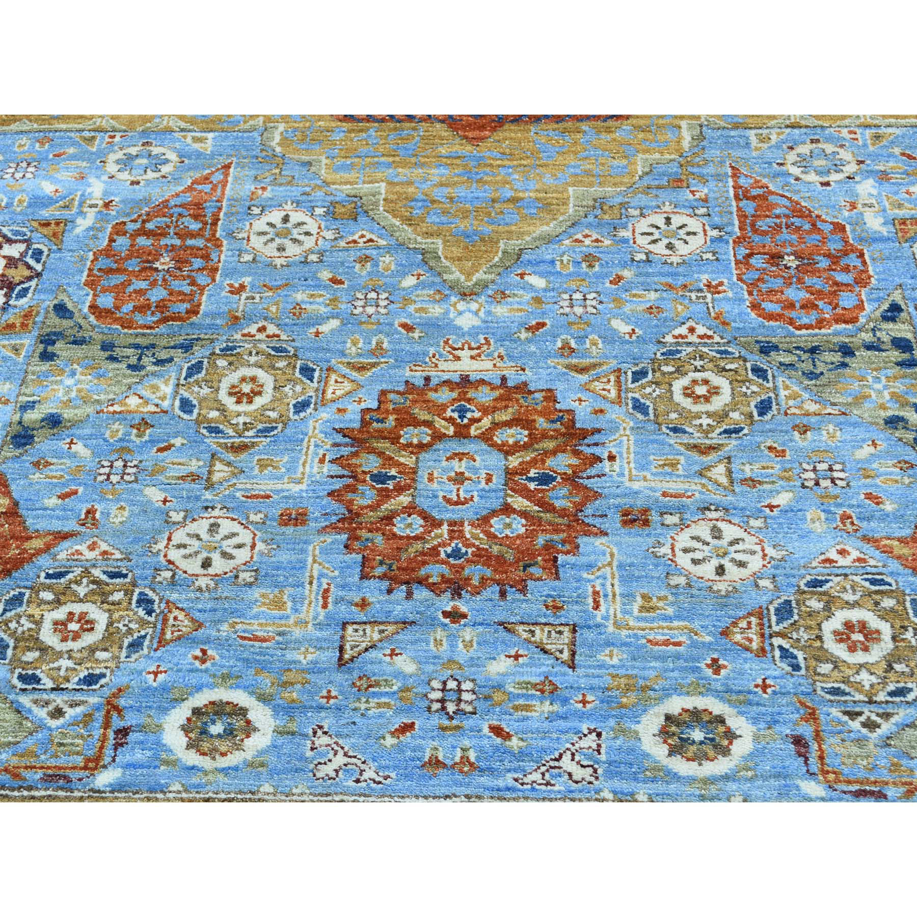 10-1 x14-5  Hand-Knotted Mamluk Design Peshawar Pure Wool Oriental Rug 