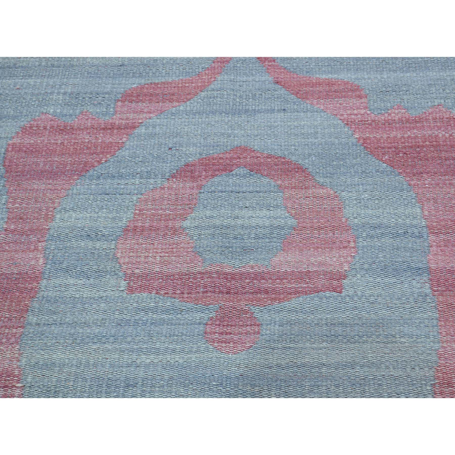 6-x6- Hand Woven Flat Weave Pure Wool Reversible Kilim Square Rug 
