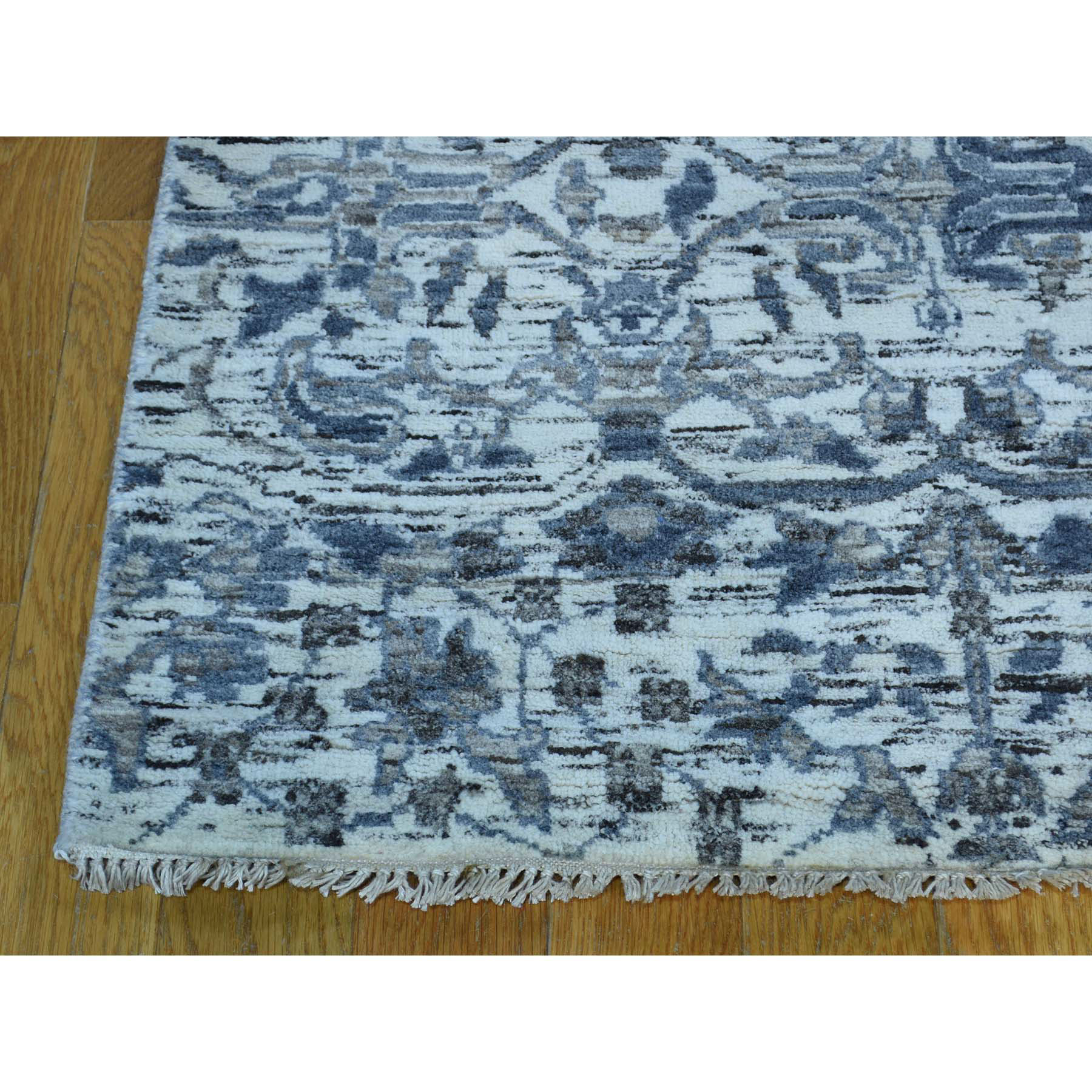 2-7 x14-1  Hand Knotted Undyed Natural Wool Oushak Runner Oriental Rug 
