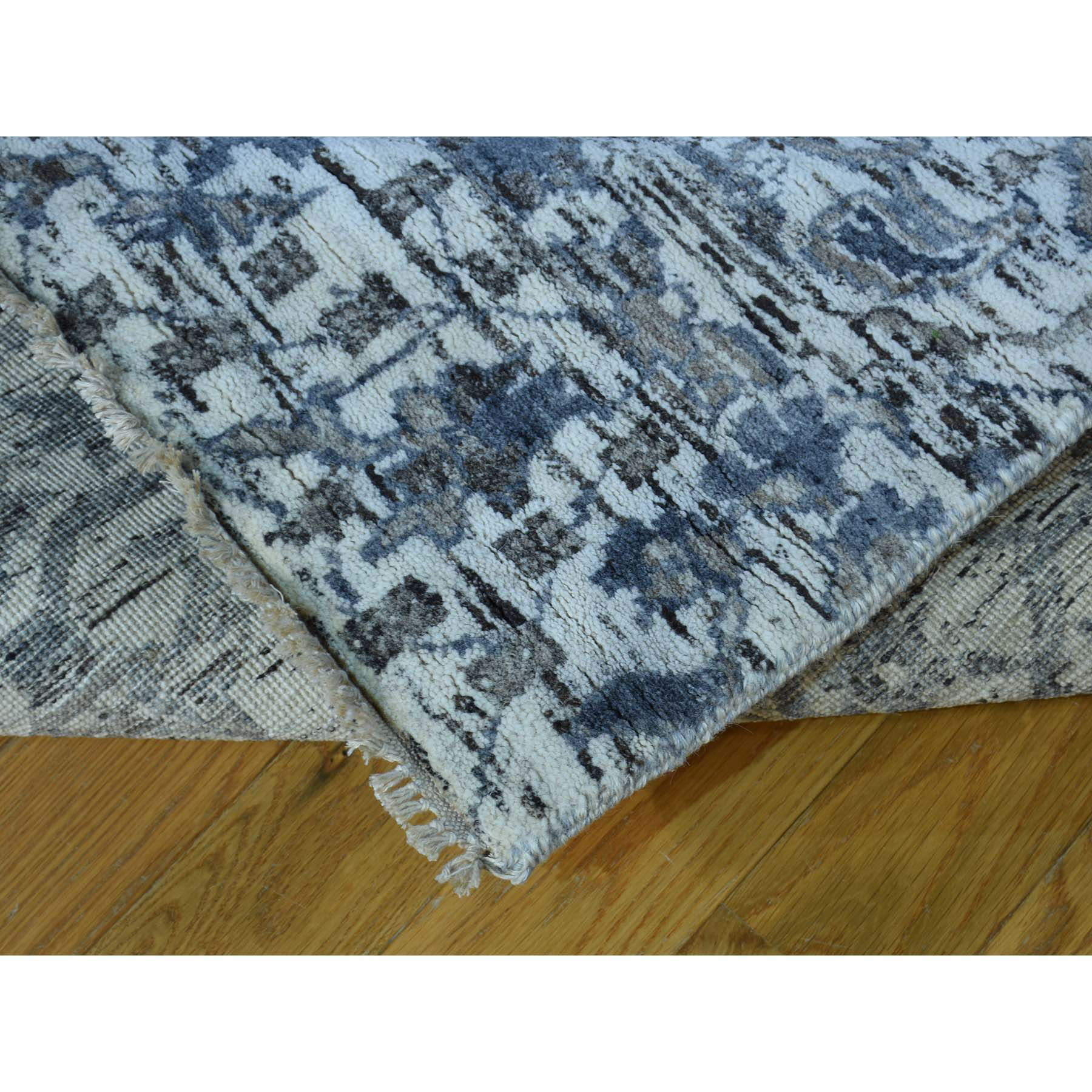 2-7 x14-1  Hand Knotted Undyed Natural Wool Oushak Runner Oriental Rug 