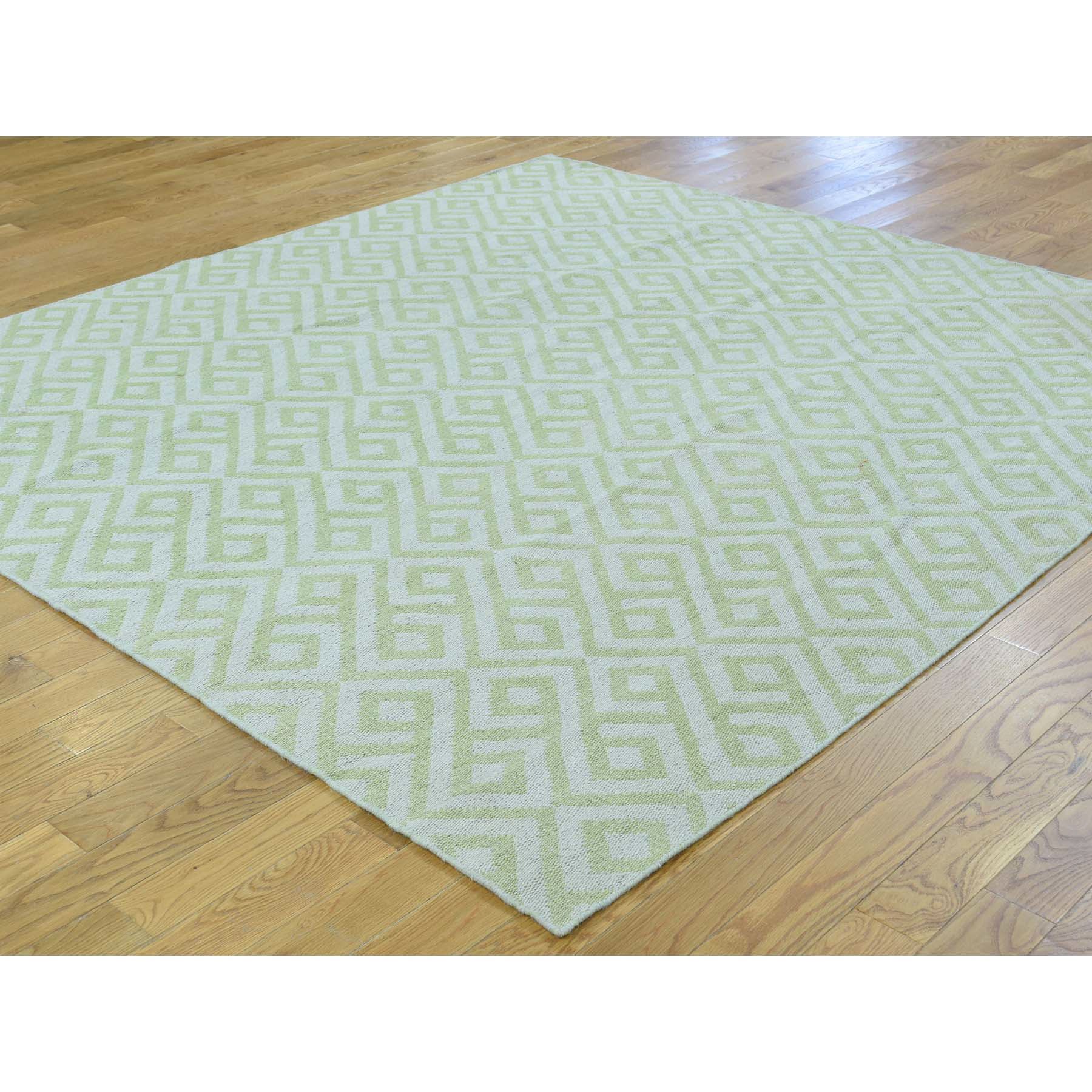 6-x6- Flat Weave Hand Woven Durie Kilim Reversible Square Rug 
