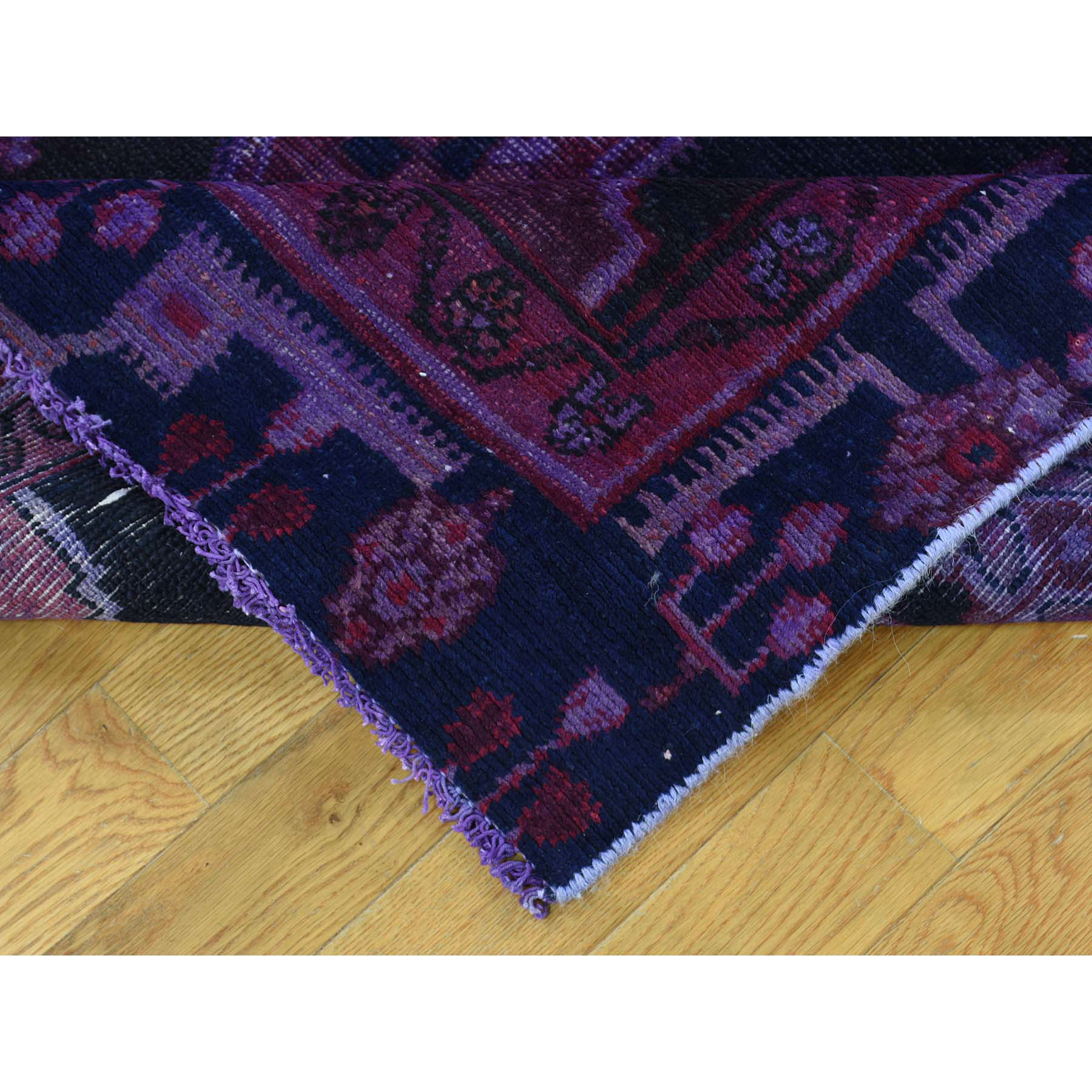 4-6 x10- Persian Hamadan Hand Knotted Overdyed Vintage Wide Runner Rug 