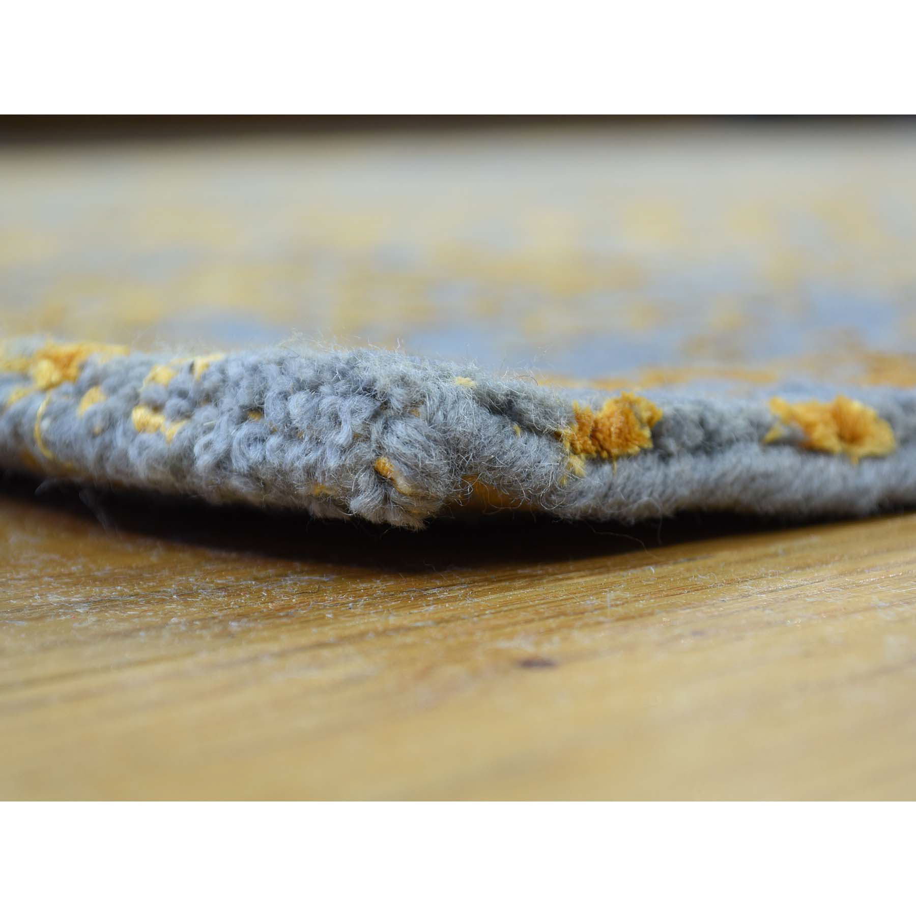5-10 x8-10  Hand-Loomed Wool and Art Silk Broken Kashan Design Rug 