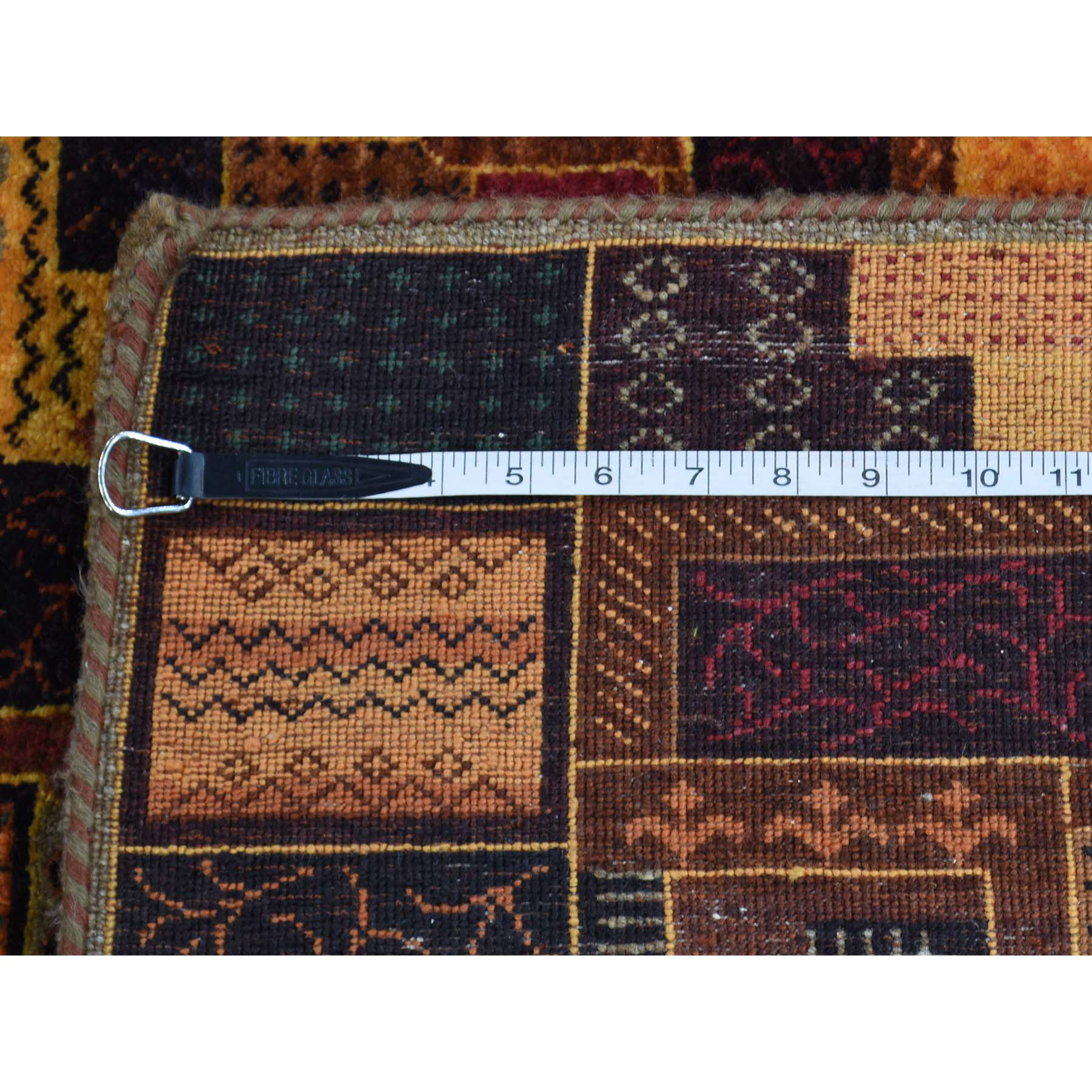 8-4 x11-3  Gabbeh Lori Buft Dense Weave New Zealand Wool Patch Design Rug 