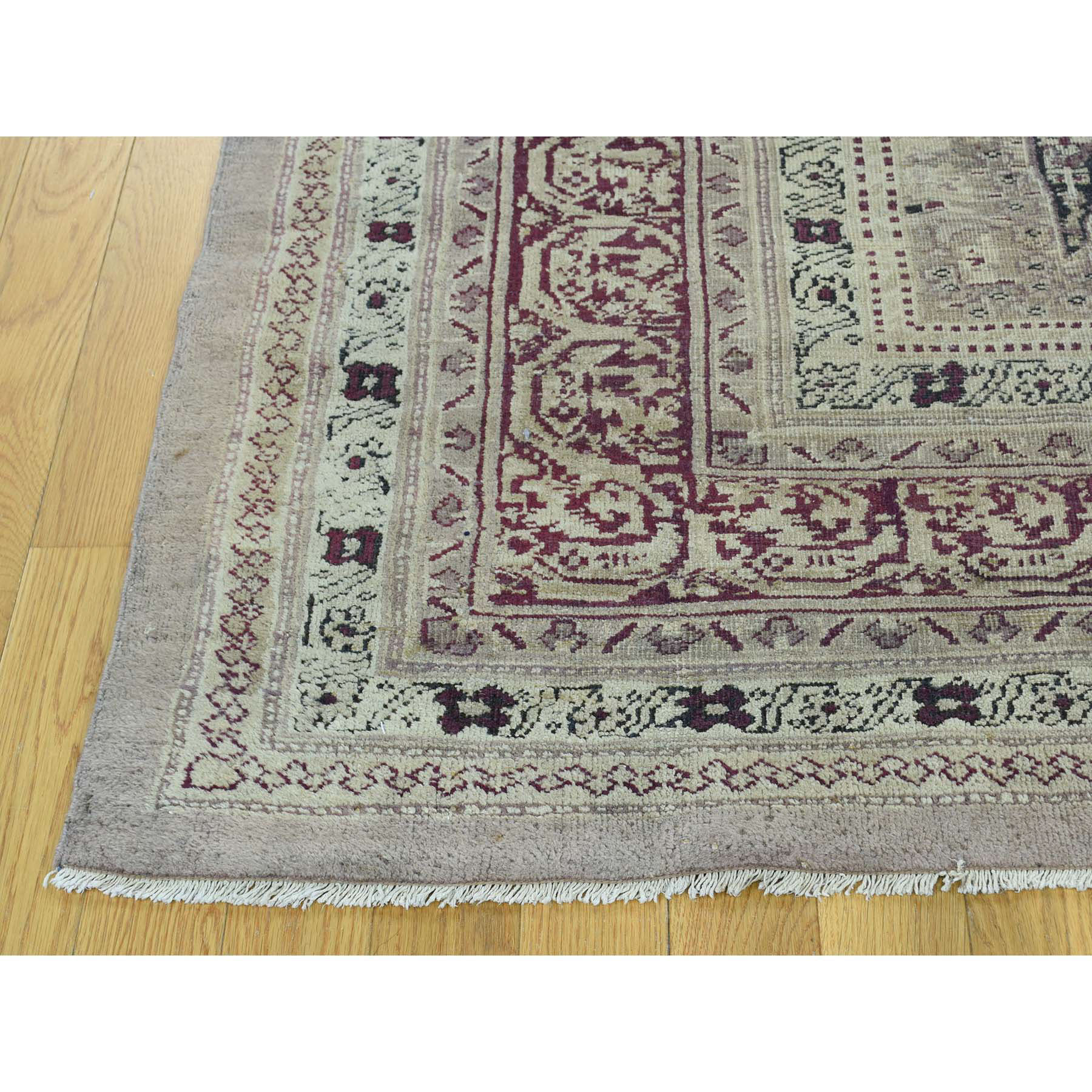8-x10-8  Antique Mughal Agra Paisley Design Excellent Condition Rug 