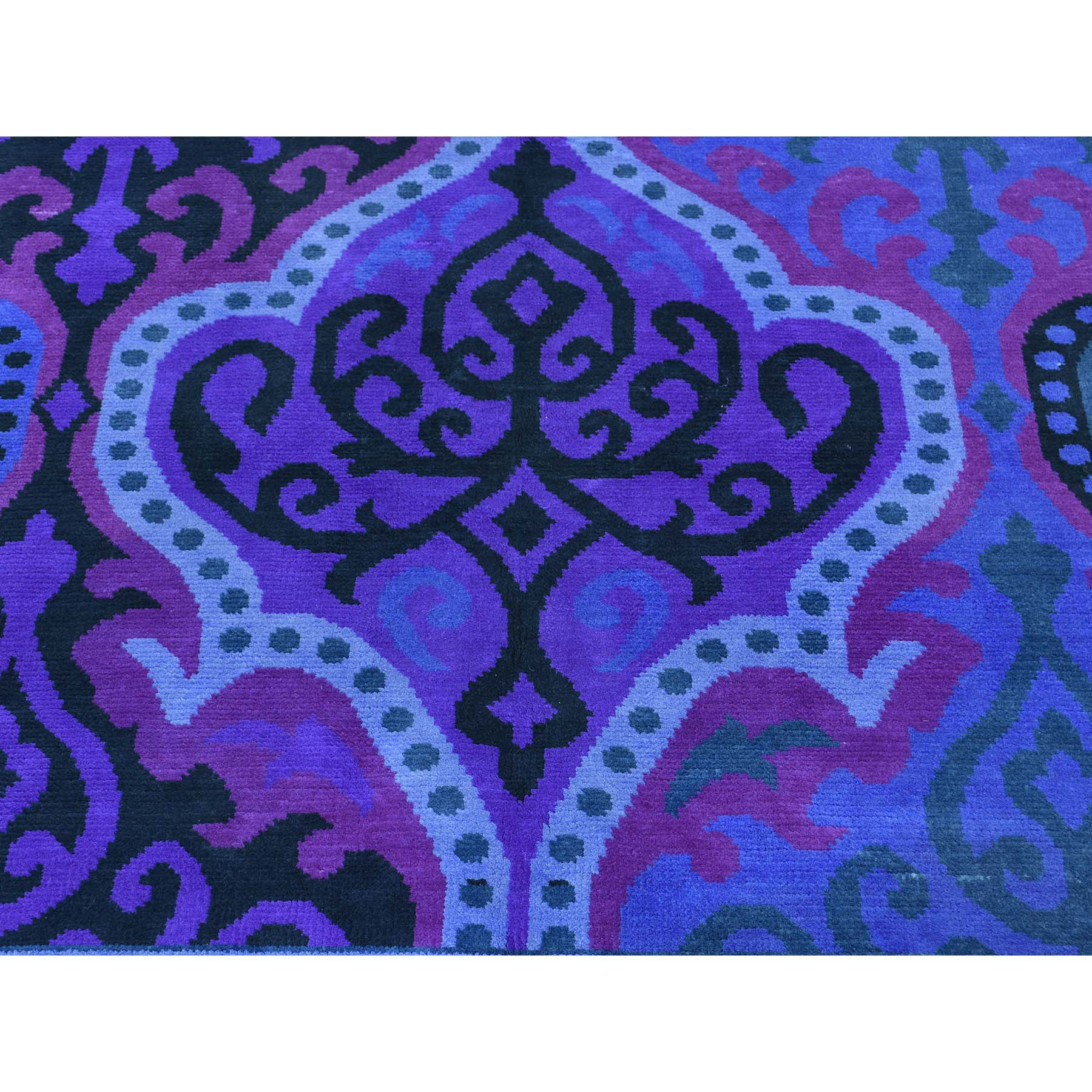 9-4 x11-8  Pure Cotton Agra Mughal Design Vibrant Colors Oriental Rug 