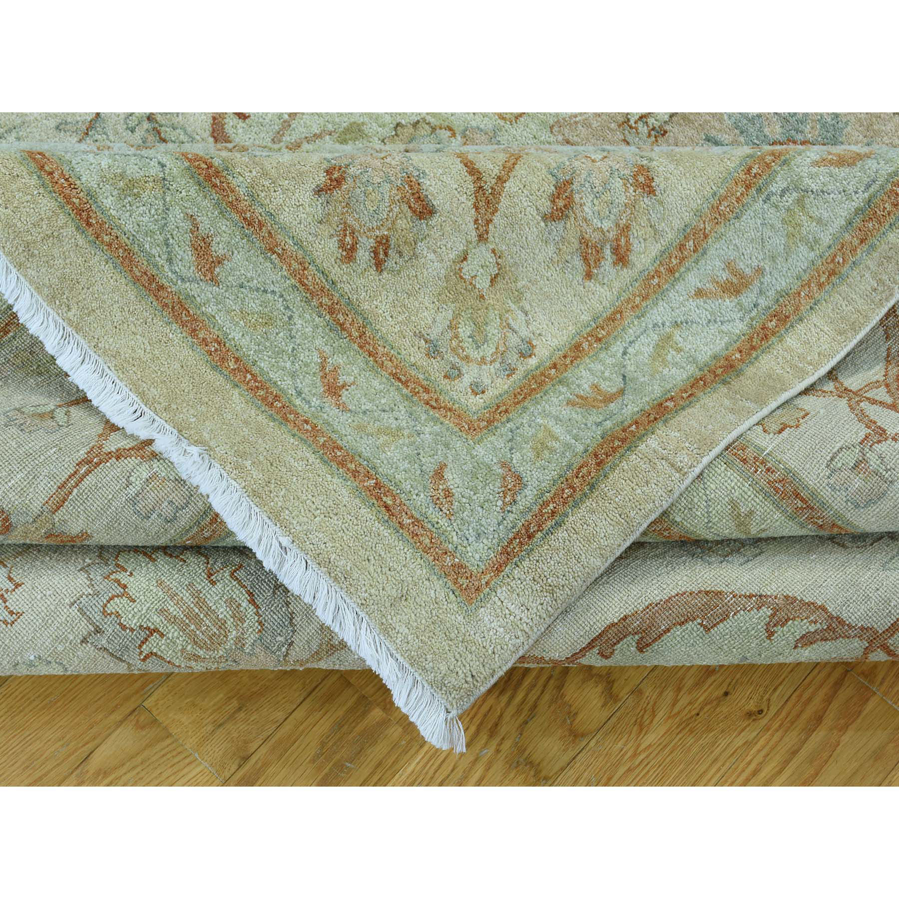 8-1 x10-5  Antiqued Tabriz with Pastel Colors Hand-Knotted Oriental Rug 