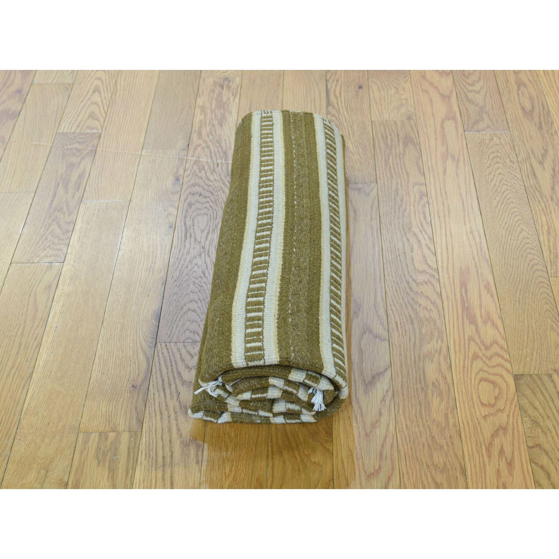 4-x6-2  Hand-Woven Striped Durie Kililm Flat Weave Oriental Rug 