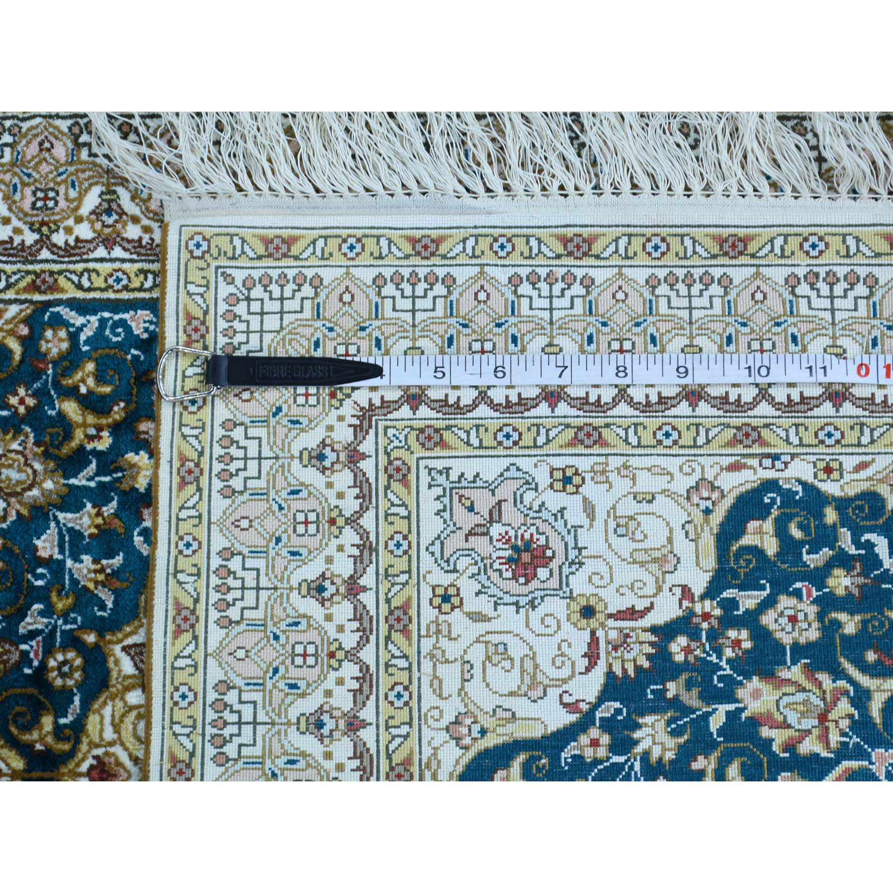 2-1 x3- 600 Kpsi Pure Silk Tabriz Hand-Knotted Oriental Rug 