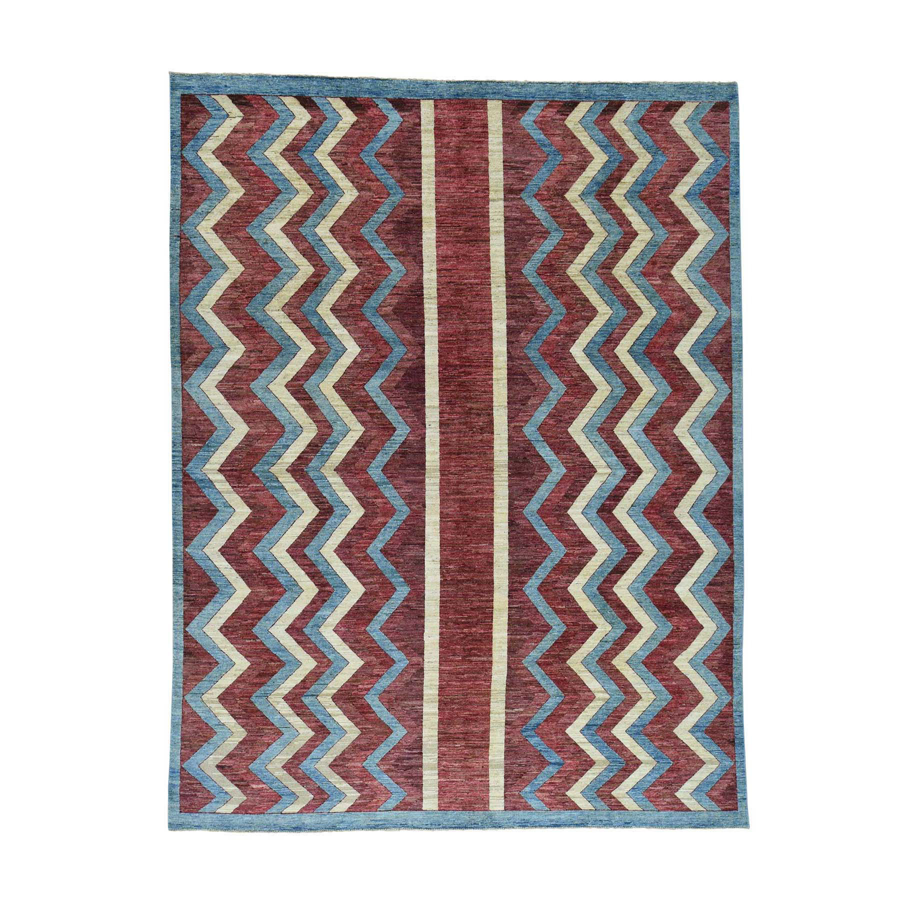 8-x10-4  Hand Woven Peshawar Gabbeh with Modern Design Oriental Rug 