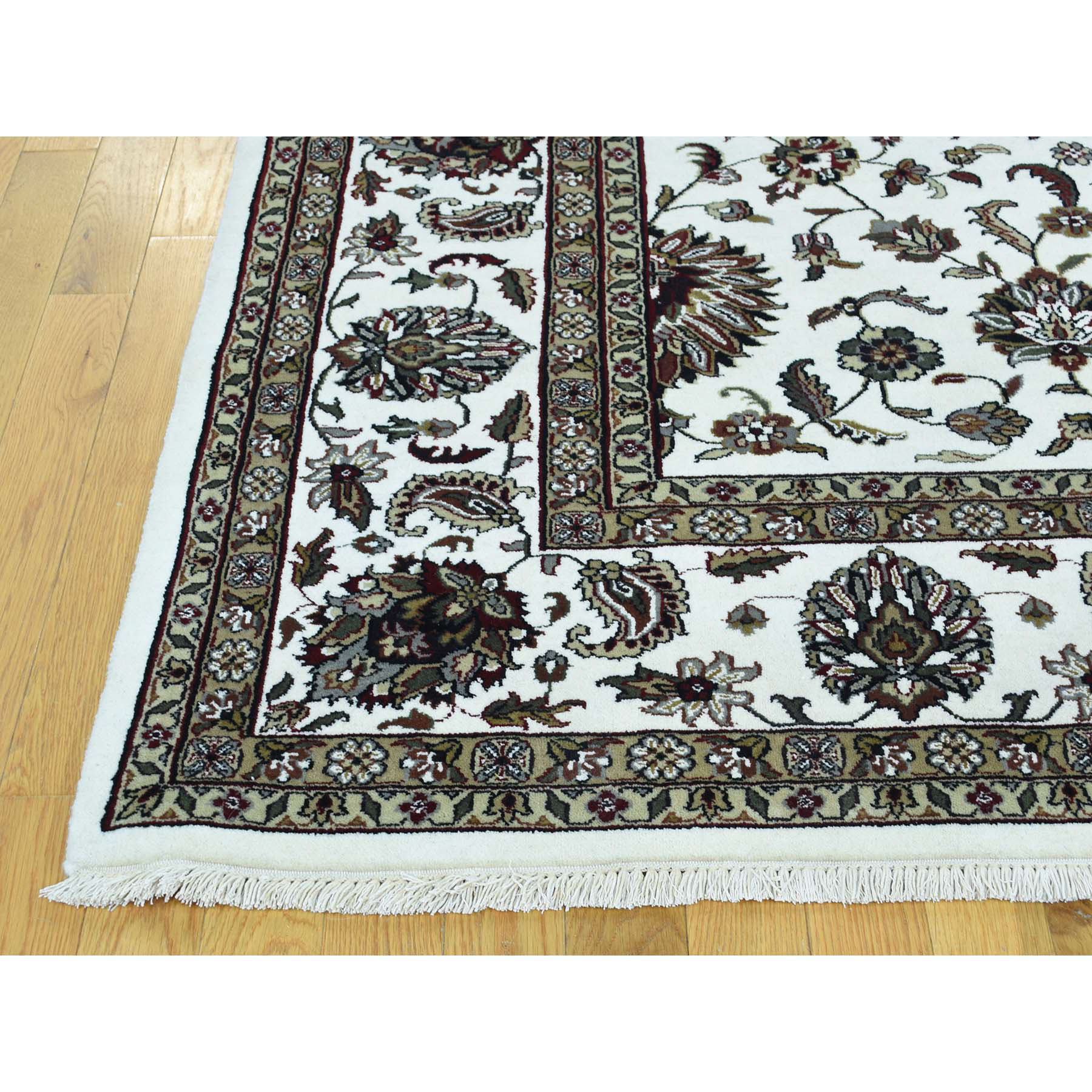 9-x11-10  Wool and Silk Hand-Knotted 250 KPSI Indo Persian  Kashan Oriental Rug 