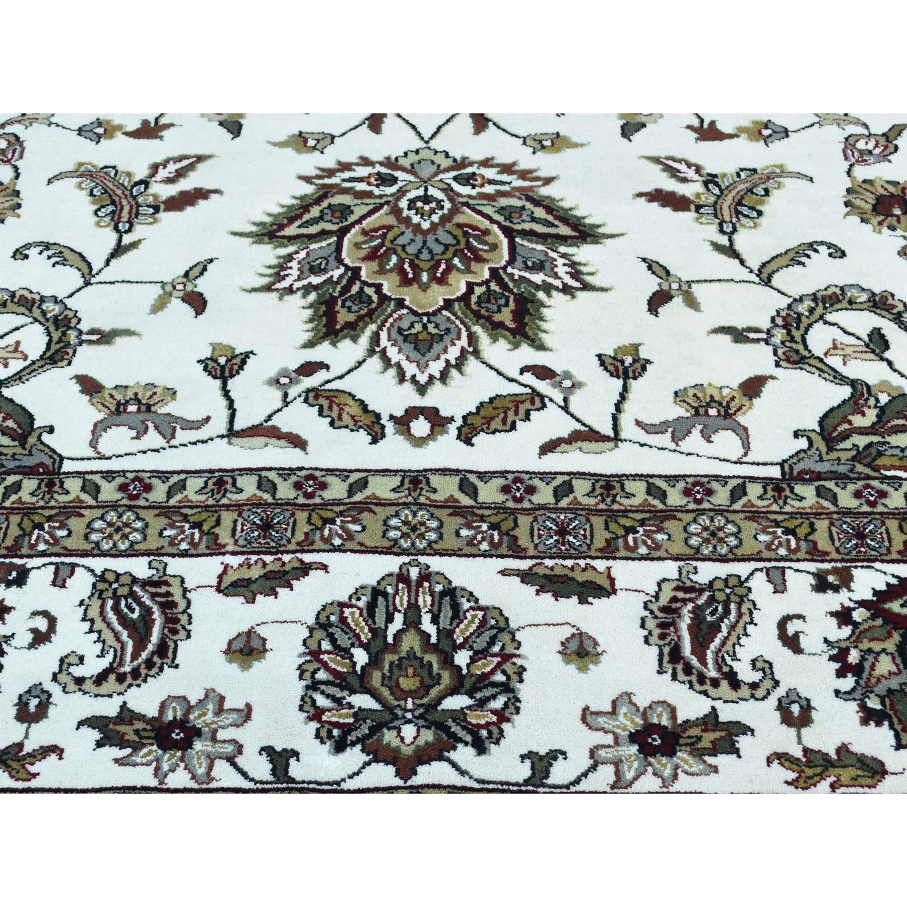 9-x11-10  Wool and Silk Hand-Knotted 250 KPSI Indo Persian  Kashan Oriental Rug 