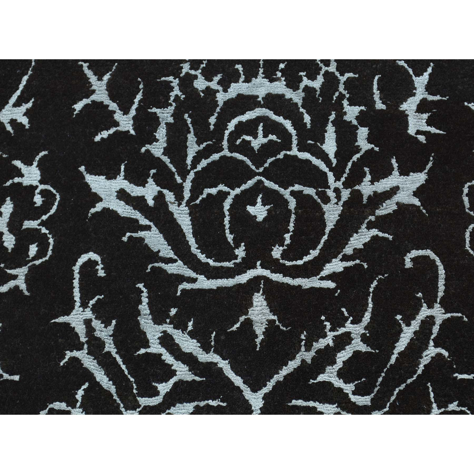 2-x2-10  Modern Wool and Silk Damask Design Hand-Knotted Rug 