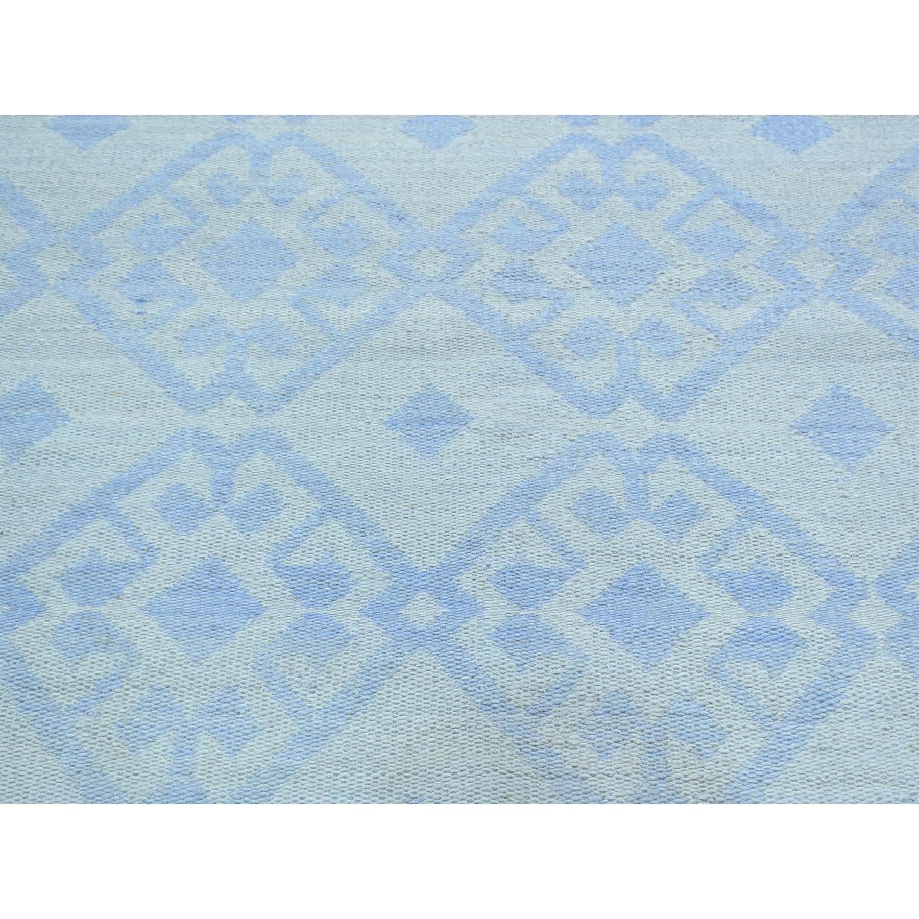 7-10 x7-10  Hand-Woven Flat Weave Reversible Durie Kilim Square Rug 