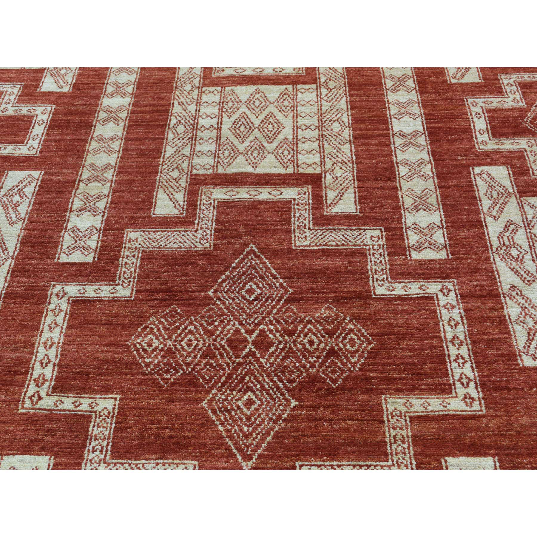 5-10 x8-10  Pure Wool Hand-Knotted Peshawar with Southwestern Motifs Rug 