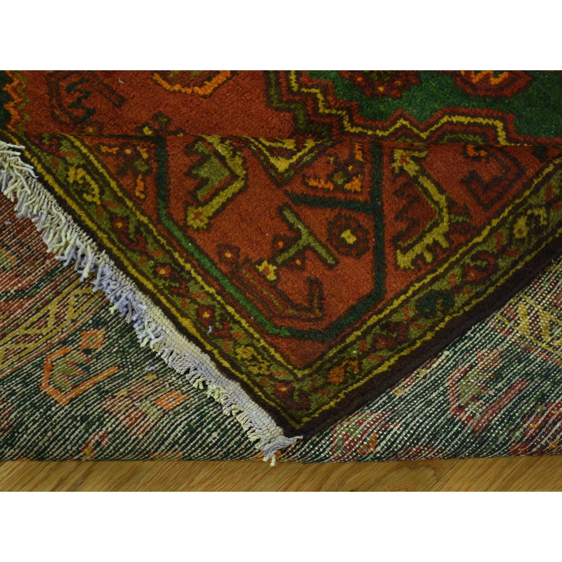 4-6 x6-5  Overdyed Persian Hamadan Vintage Pure Wool Handmade Oriental Rug 