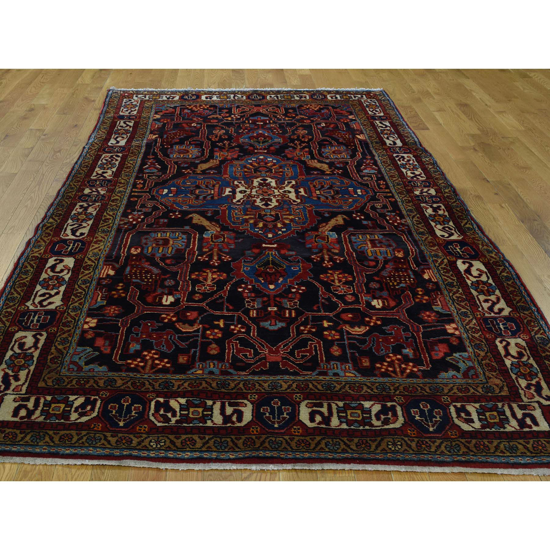5-3 x10-3  Hand-Knotted Pure Wool Persian Nahavand Wide Runner Rug 