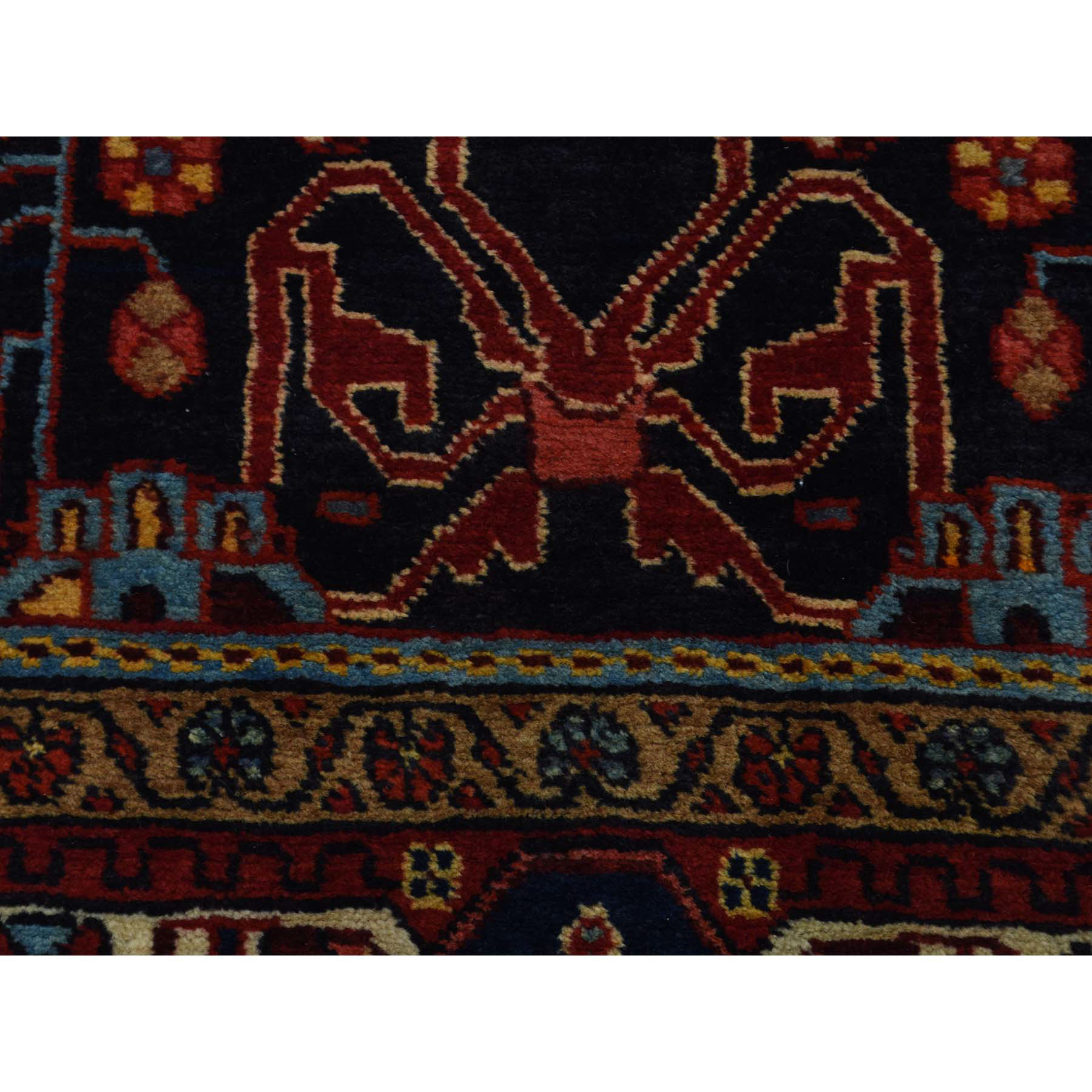 5-3 x10-3  Hand-Knotted Pure Wool Persian Nahavand Wide Runner Rug 