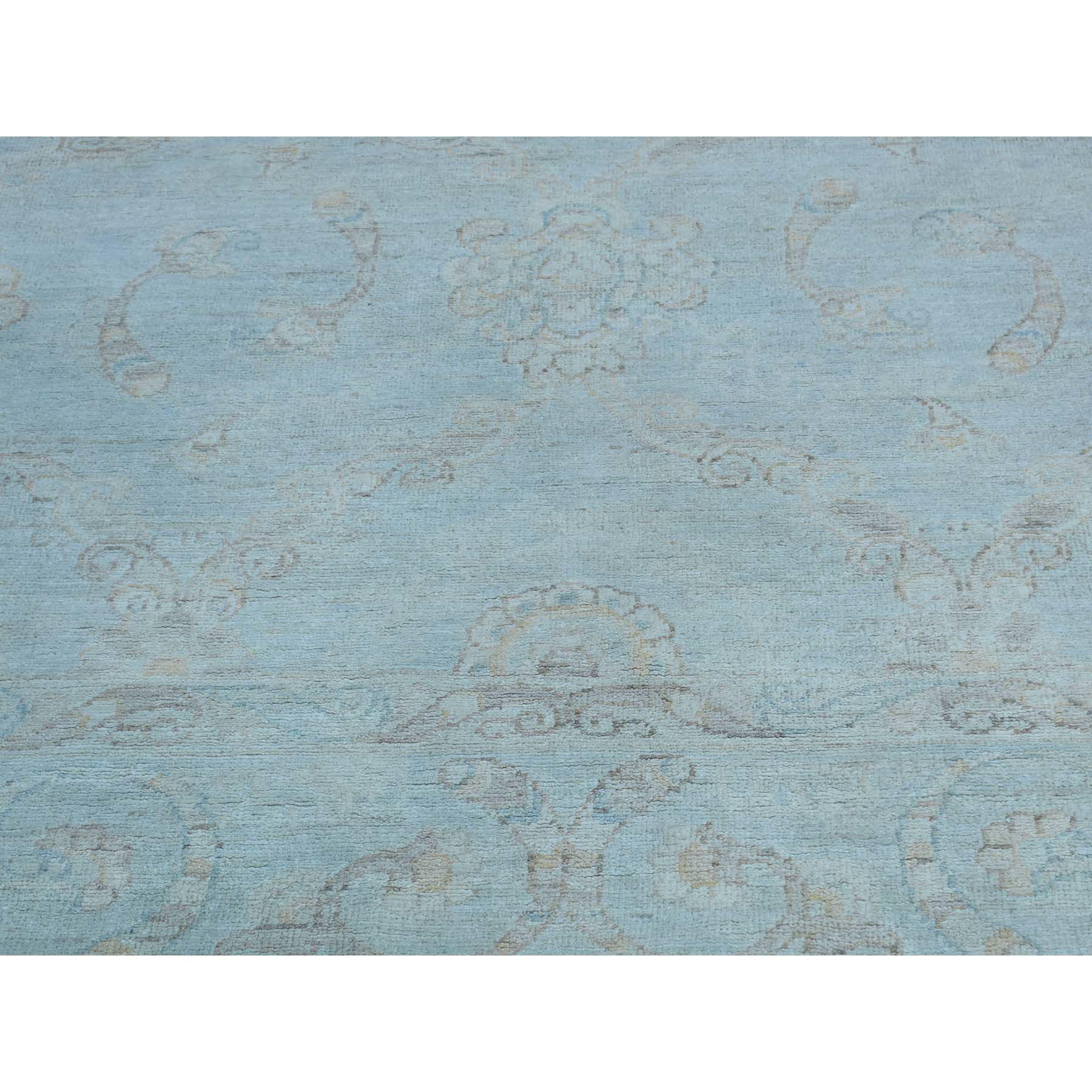 5-2 x7- Pure Wool Hand-Knotted White Wash Peshawar Oriental Rug 