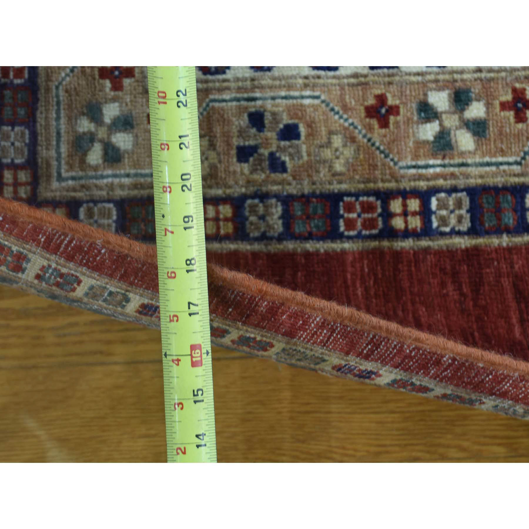 10-x13-9  Super Kazak Khorjin Shawl Design Hand-Knotted Pure Wool Rug 