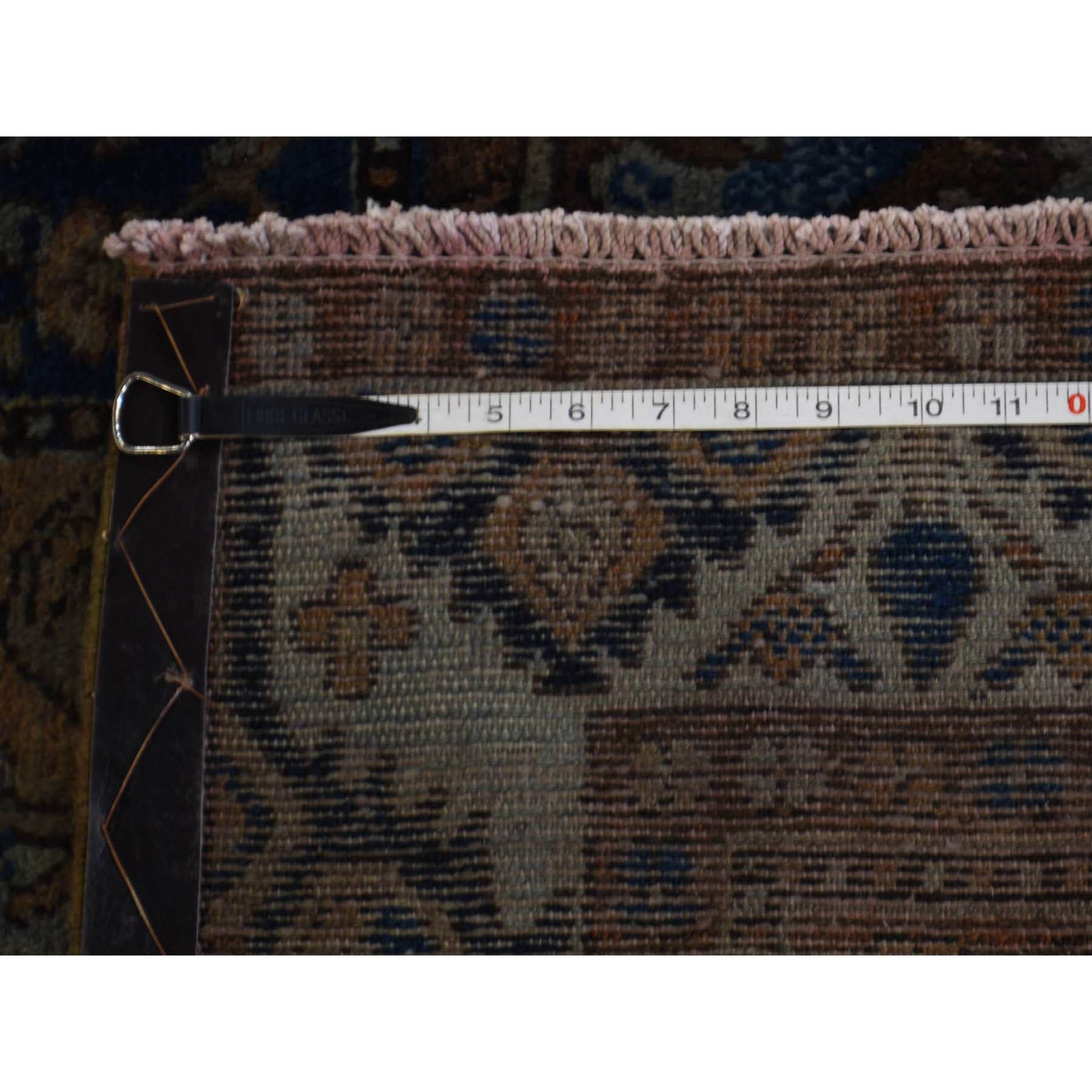 5-2 x9-5  Handmade Wool Persian Bakhtiari Overdyed Vintage Wide Runner Rug 