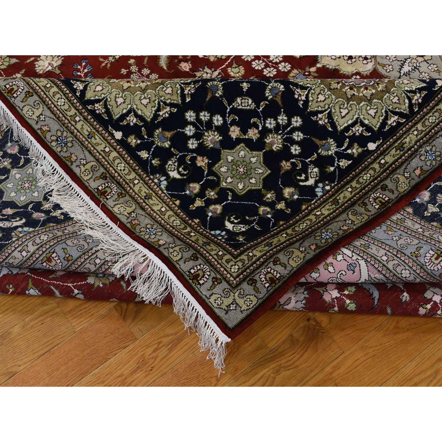 12-x18- Silken Kashan 250 kpsi Oversize Hand-Knotted Oriental Rug 