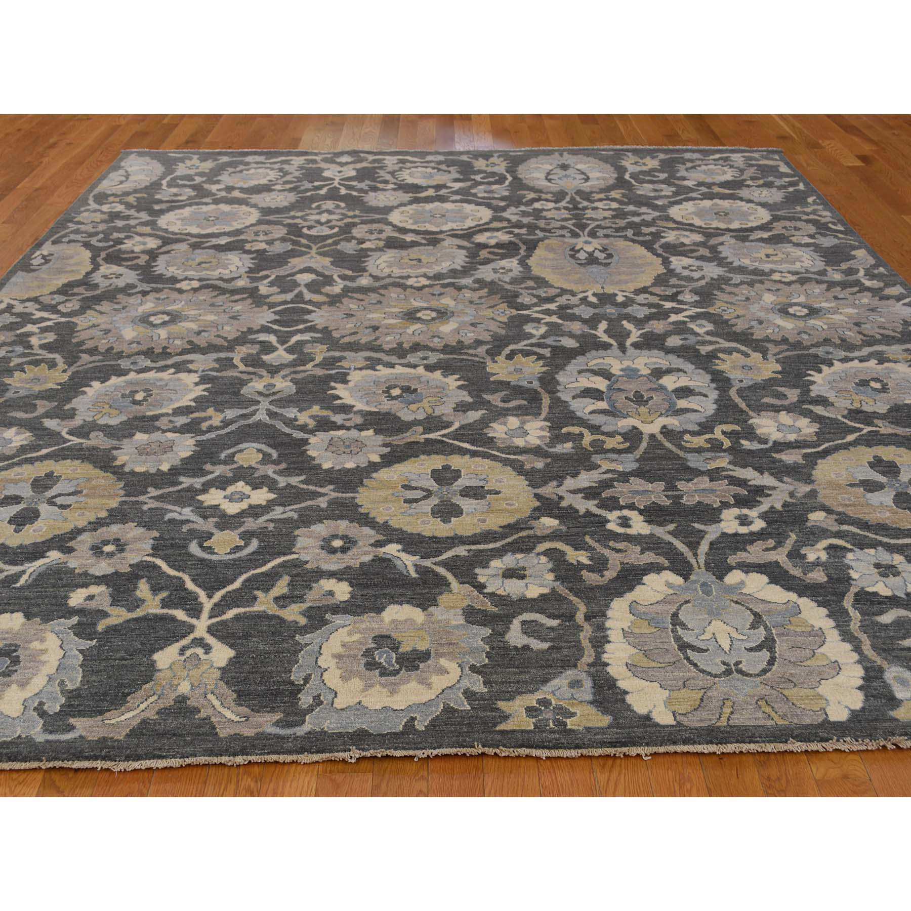 9-x11-7  Peshawar All-Over Design Hand-Knotted Pure Wool Oriental Rug 