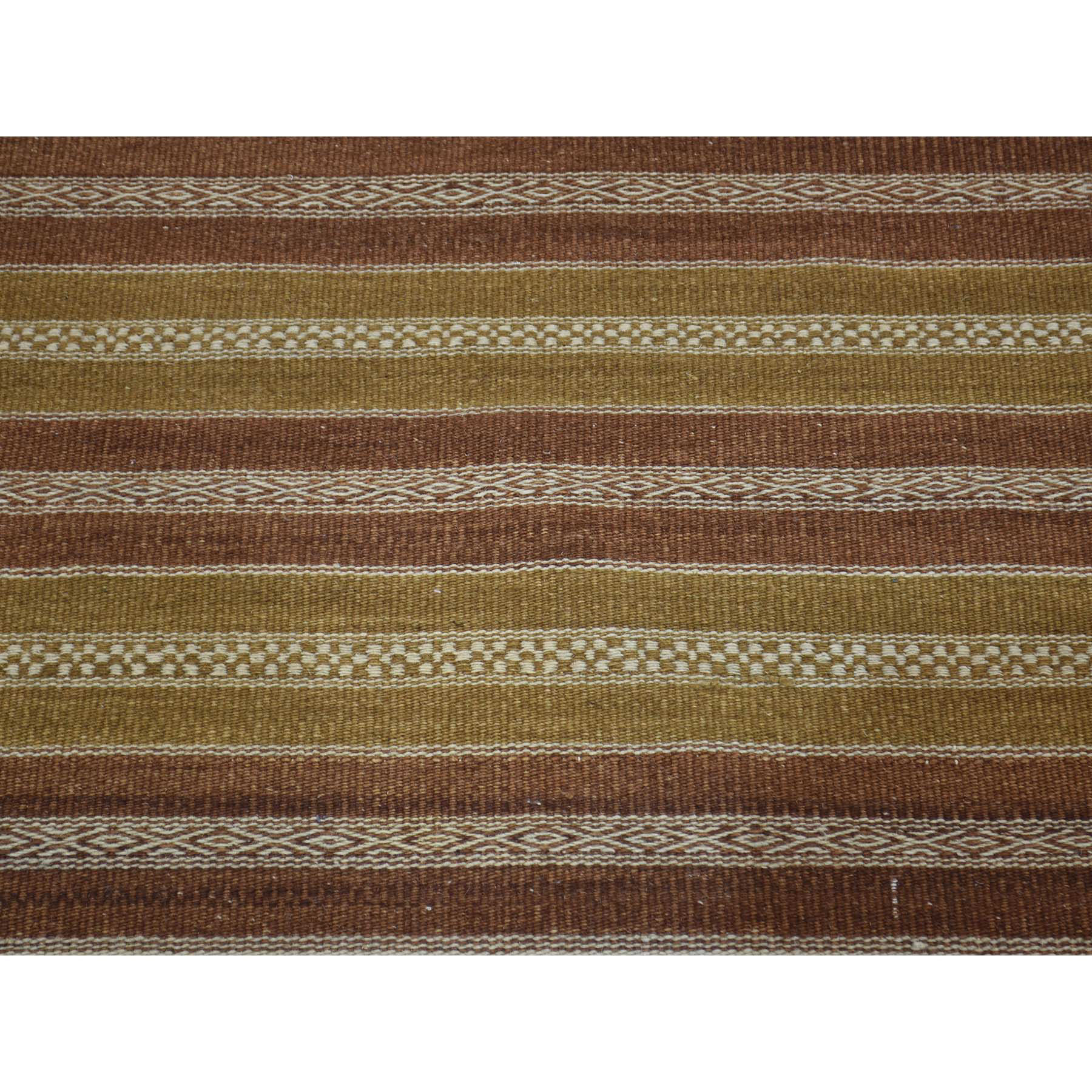 2-8--x5- Flat Weave Striped Kilim Design Hand-Woven Oriental Rug 