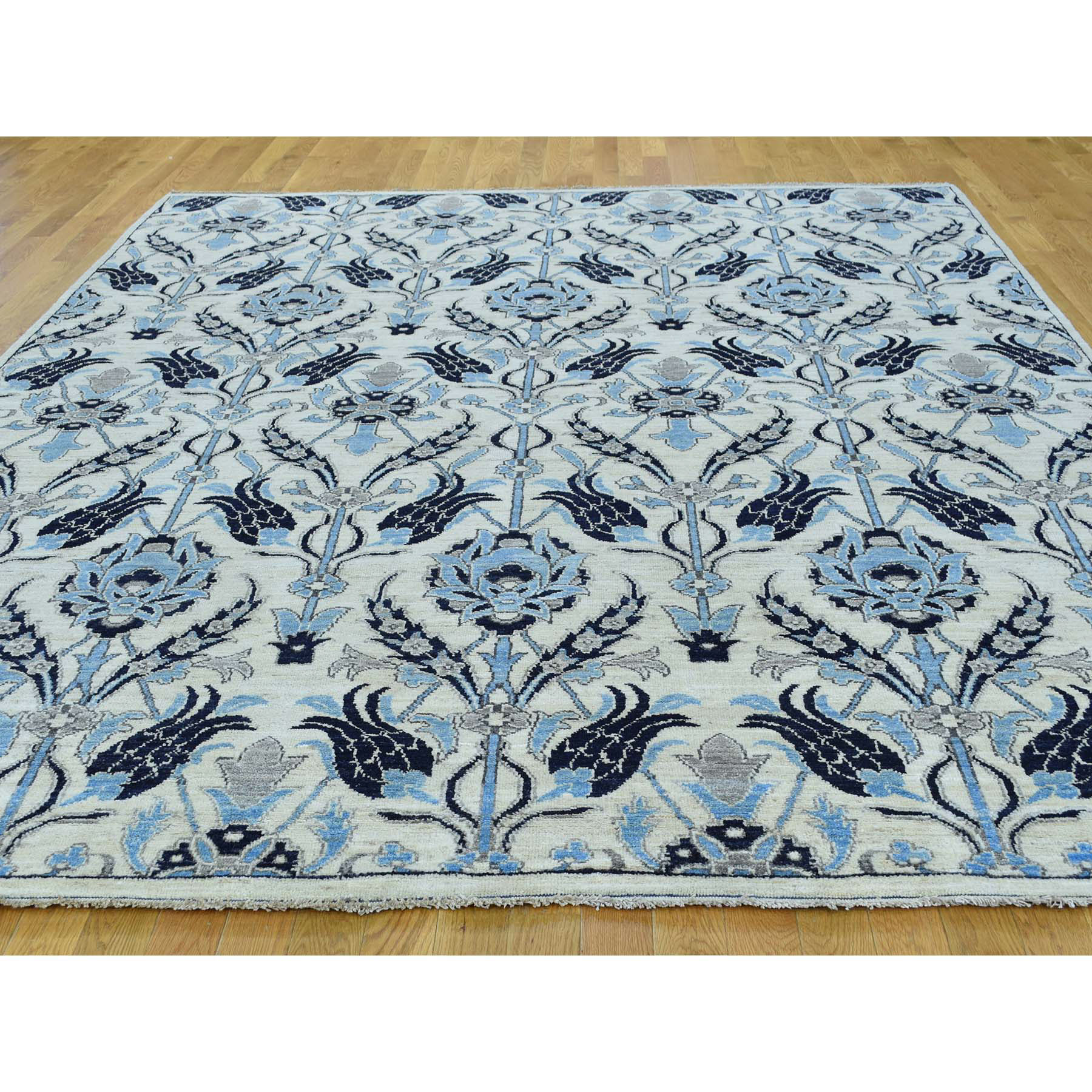 9-x12- Arts and Crafts Design Hand-Knotted Peshawar Oriental Rug 