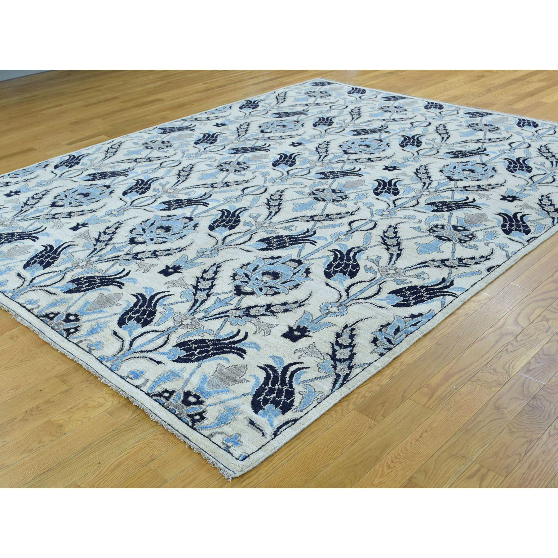 9-x12- Arts and Crafts Design Hand-Knotted Peshawar Oriental Rug 
