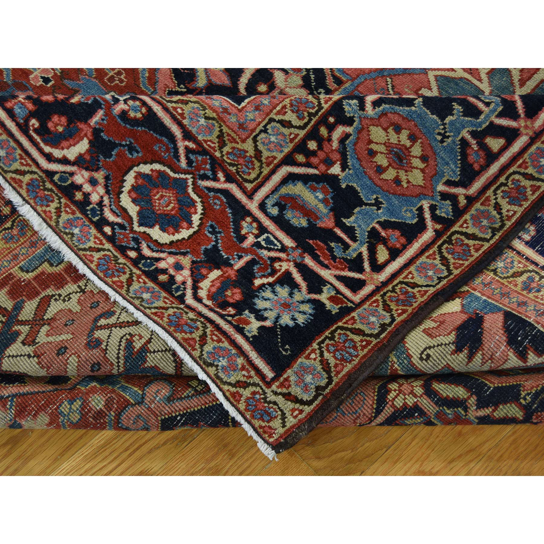 8-6--x11-7-- Antique Persian Heriz Handmade Mint Condition Oriental Rug 