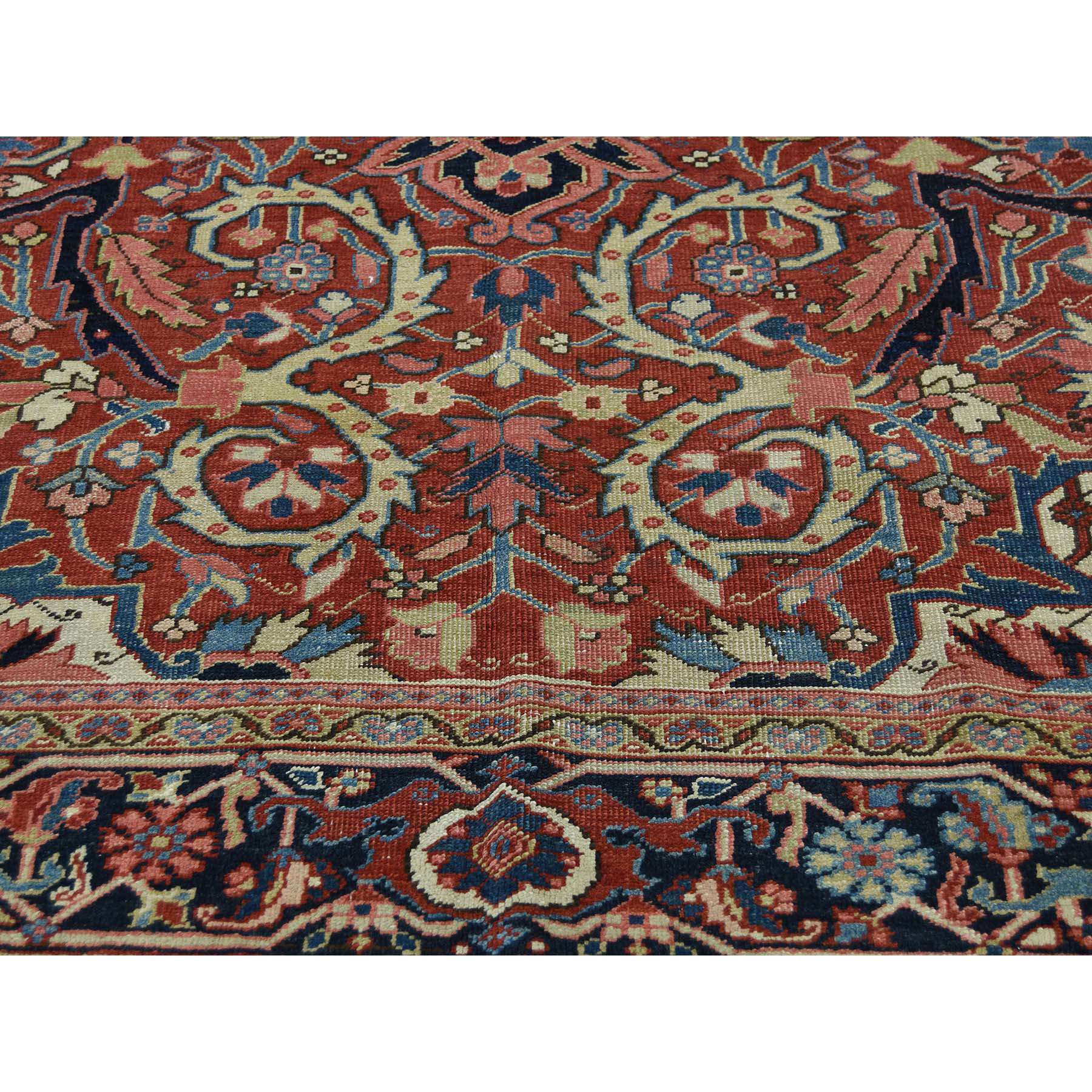 8-6--x11-7-- Antique Persian Heriz Handmade Mint Condition Oriental Rug 