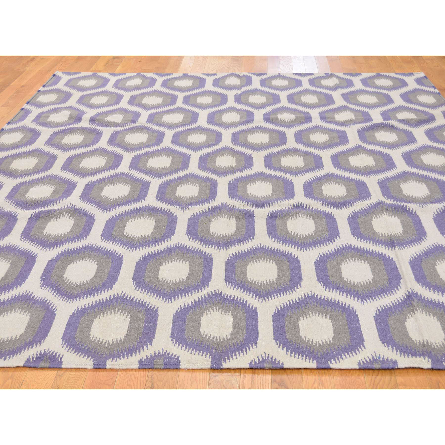 8-10--x12-2-- Durie Kilim Flat Weave Hand Woven Reversible Pure Wool Rug 
