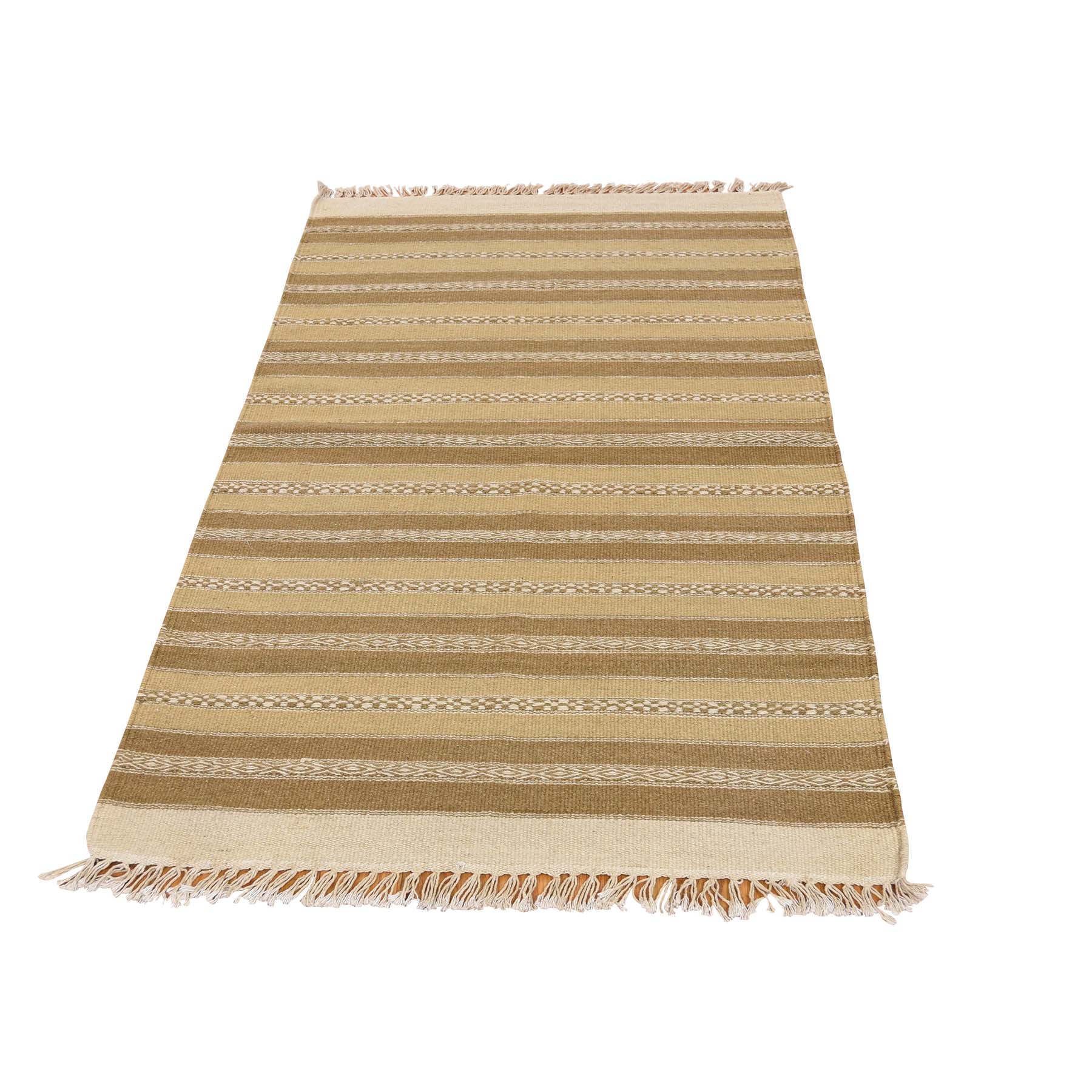 2-9--x5- Hand Woven Pure Wool Striped Durie Kilim Oriental Rug 