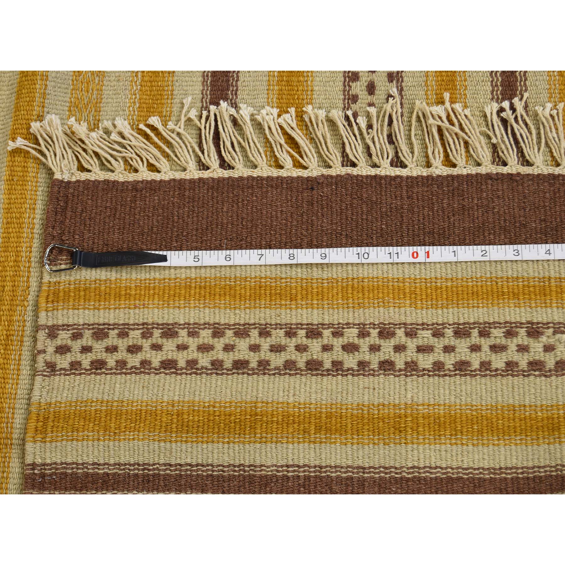2-10--x5- Hand Woven Striped Durie Kilim Reversible Flat Weave Rug 