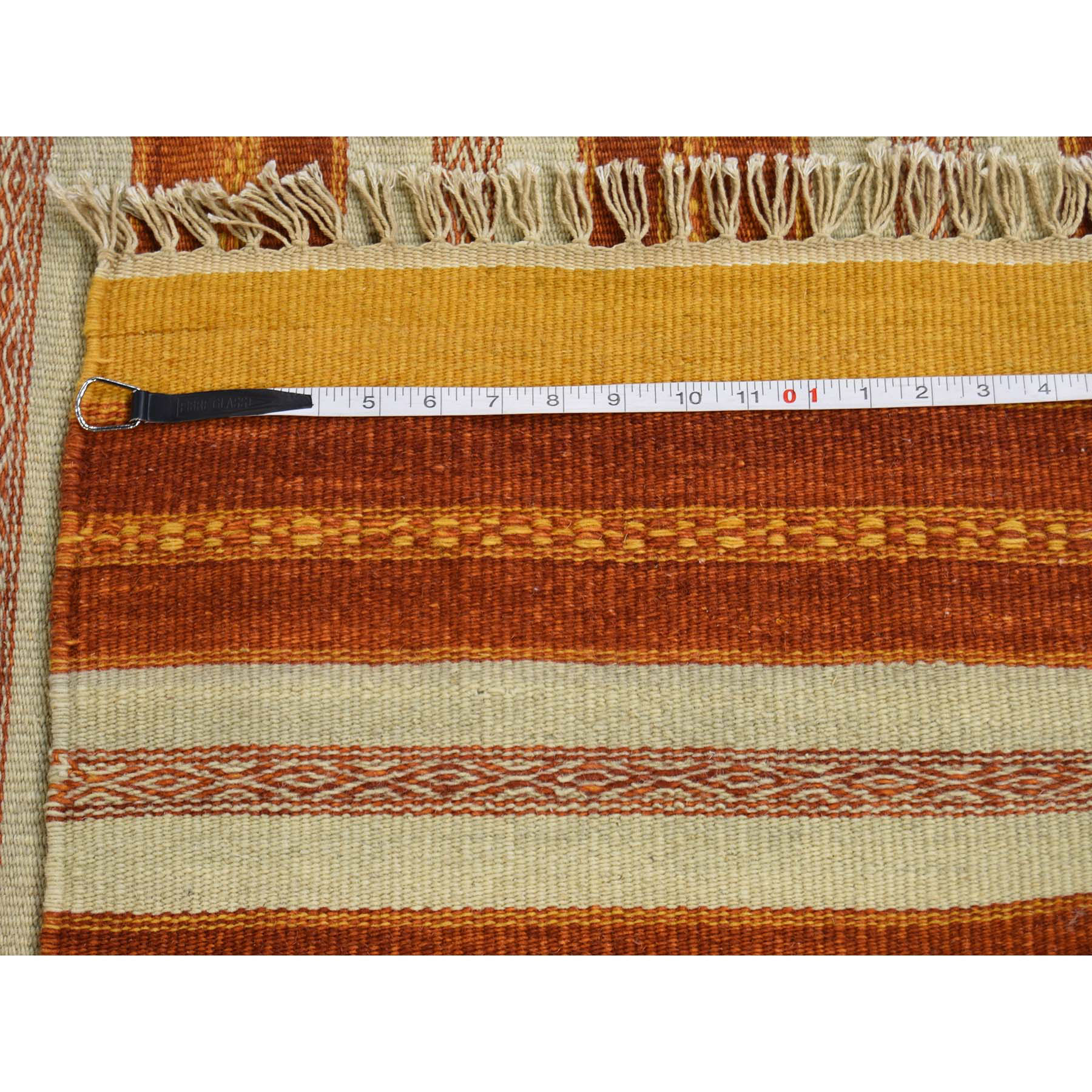2-10--x4-9-- Flat Weave Hand Woven Striped Durie Kilim Oriental Rug 