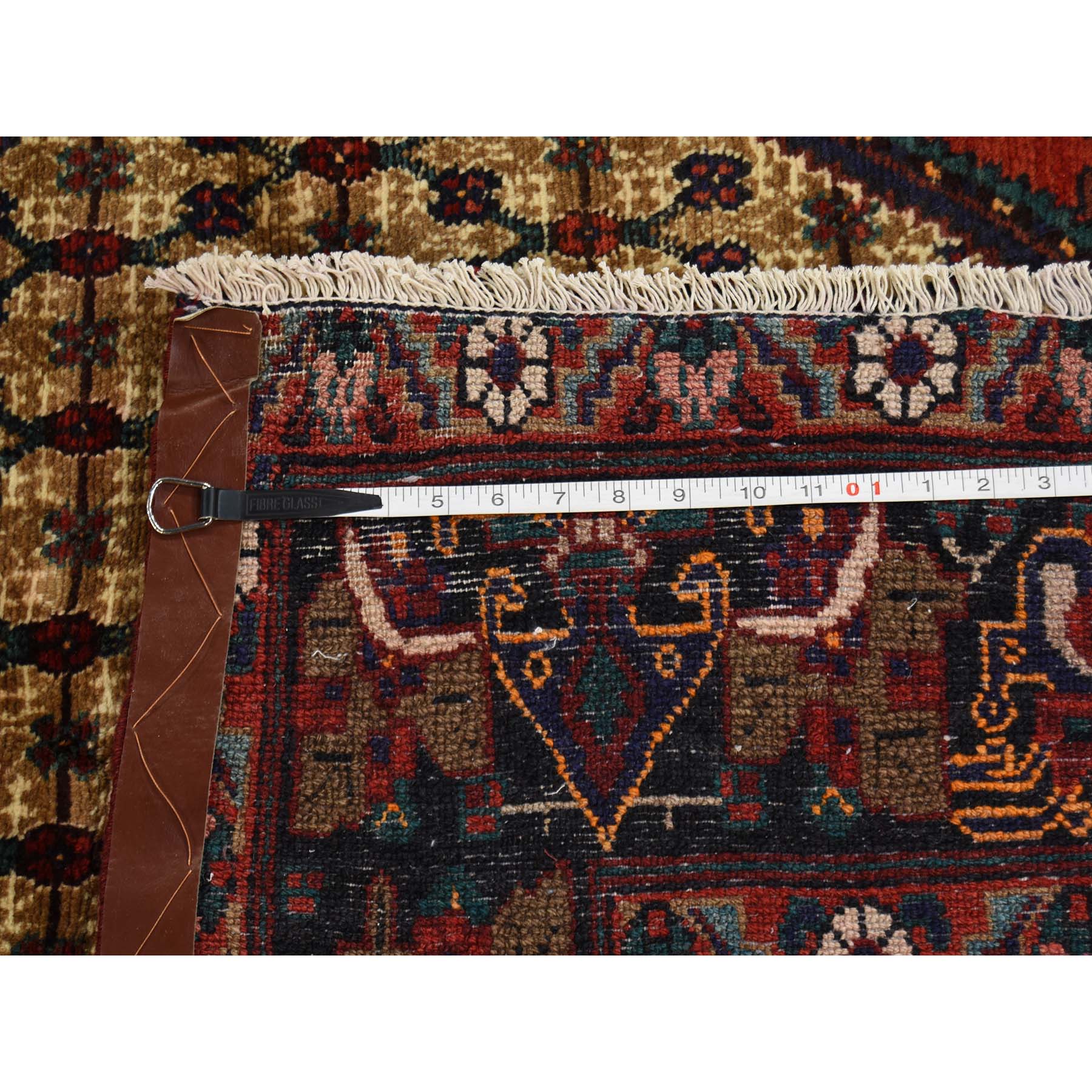 5-4--x10- Hand-Knotted Persian Hamadan Camel Hair Wide Runner Rug 