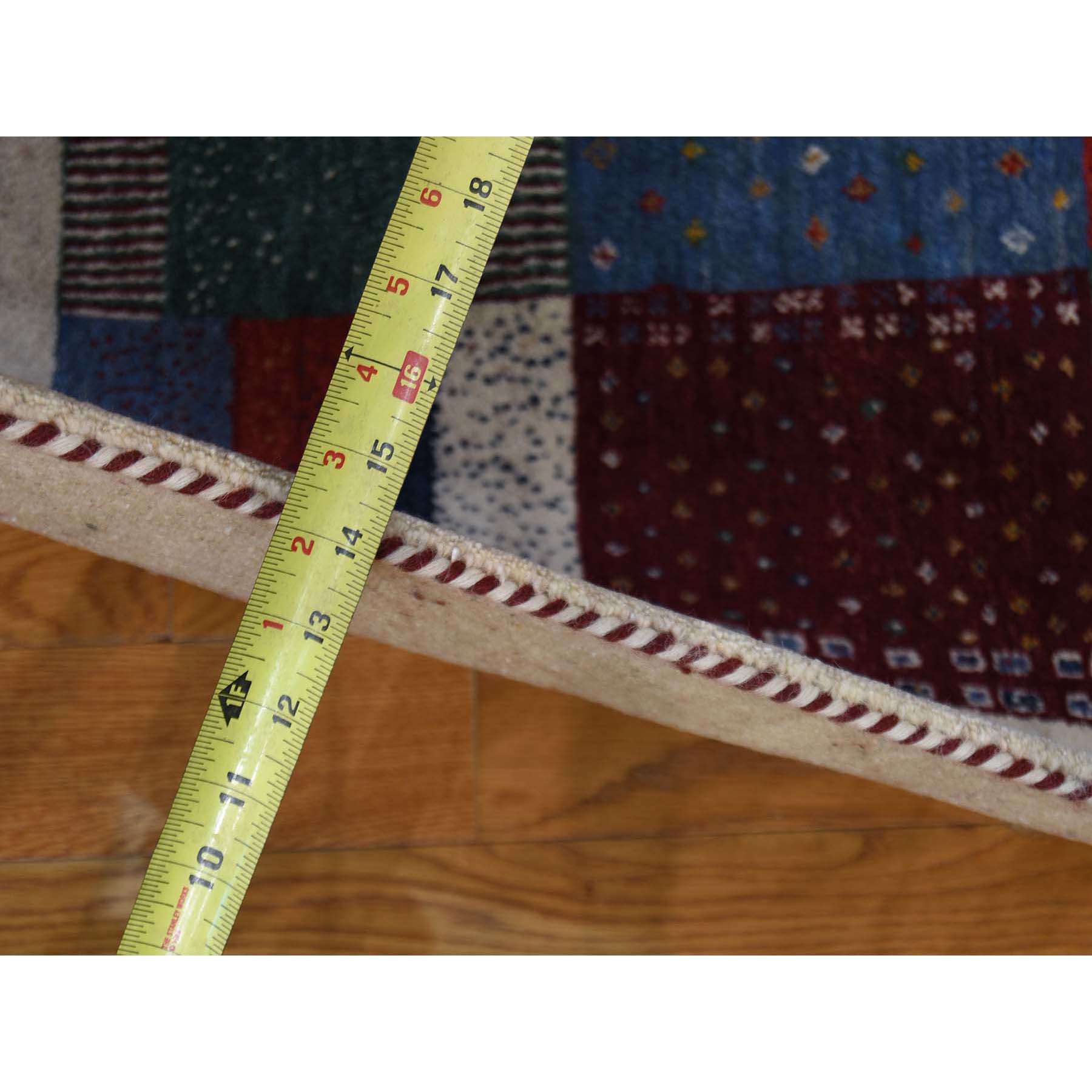 8-2--x11-6-- Persian Wool Hand Made Lori Buft Gabbeh Patchwork Design Rug 