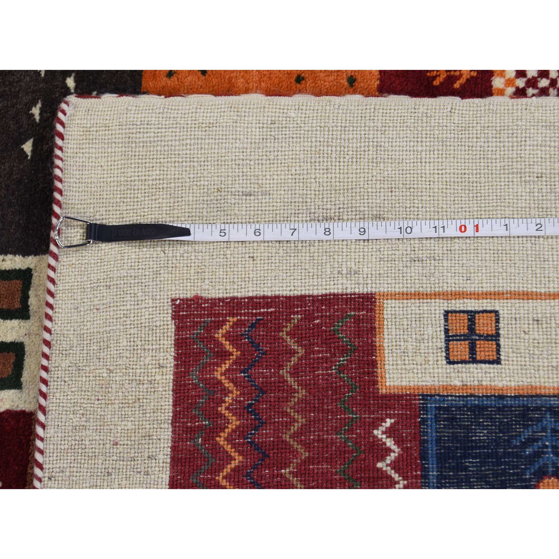 3-10--x5-8-- Persian Wool Hand-Made Lori Buft Gabbeh Patchwork Design Rug 