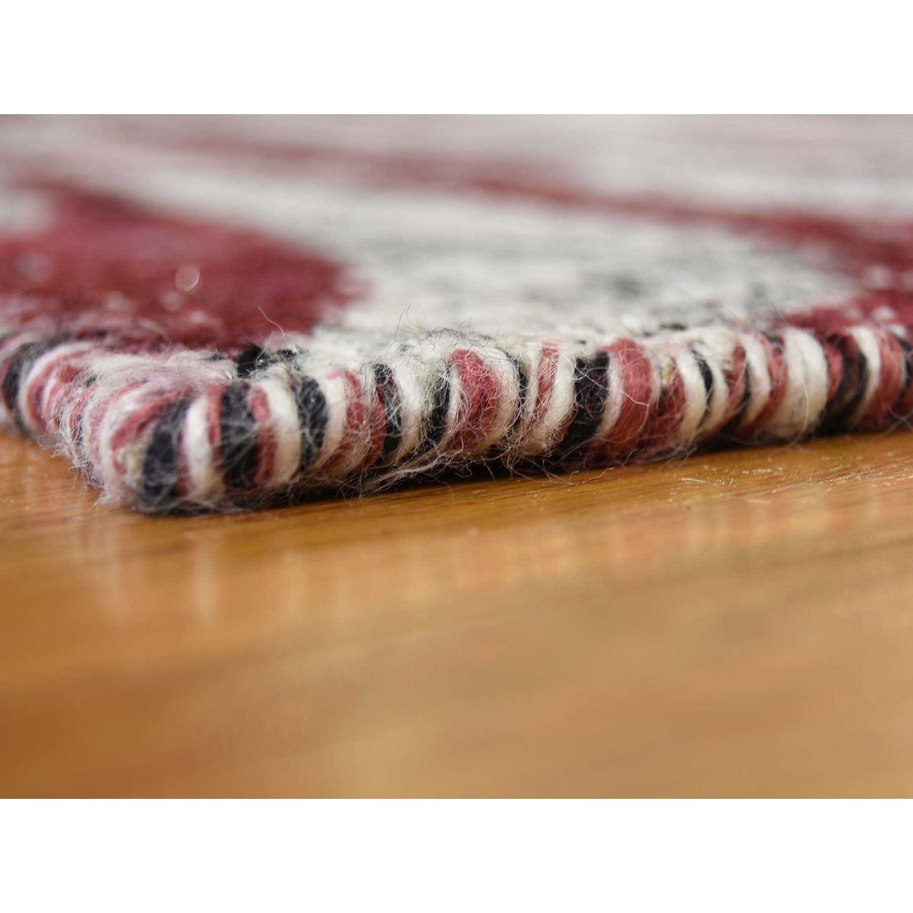 9-x11-7-- Hand Knotted Sari Silk with Tree Bark Design Oriental Rug 
