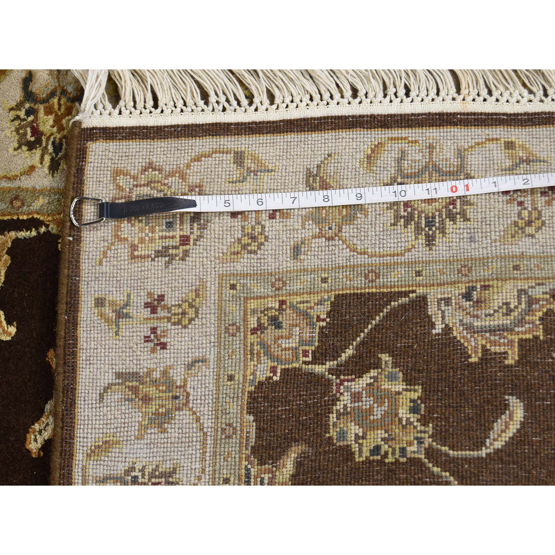 2-6--x12-1-- Hand-Knotted Half Wool Half Silk Rajasthan Runner Rug 
